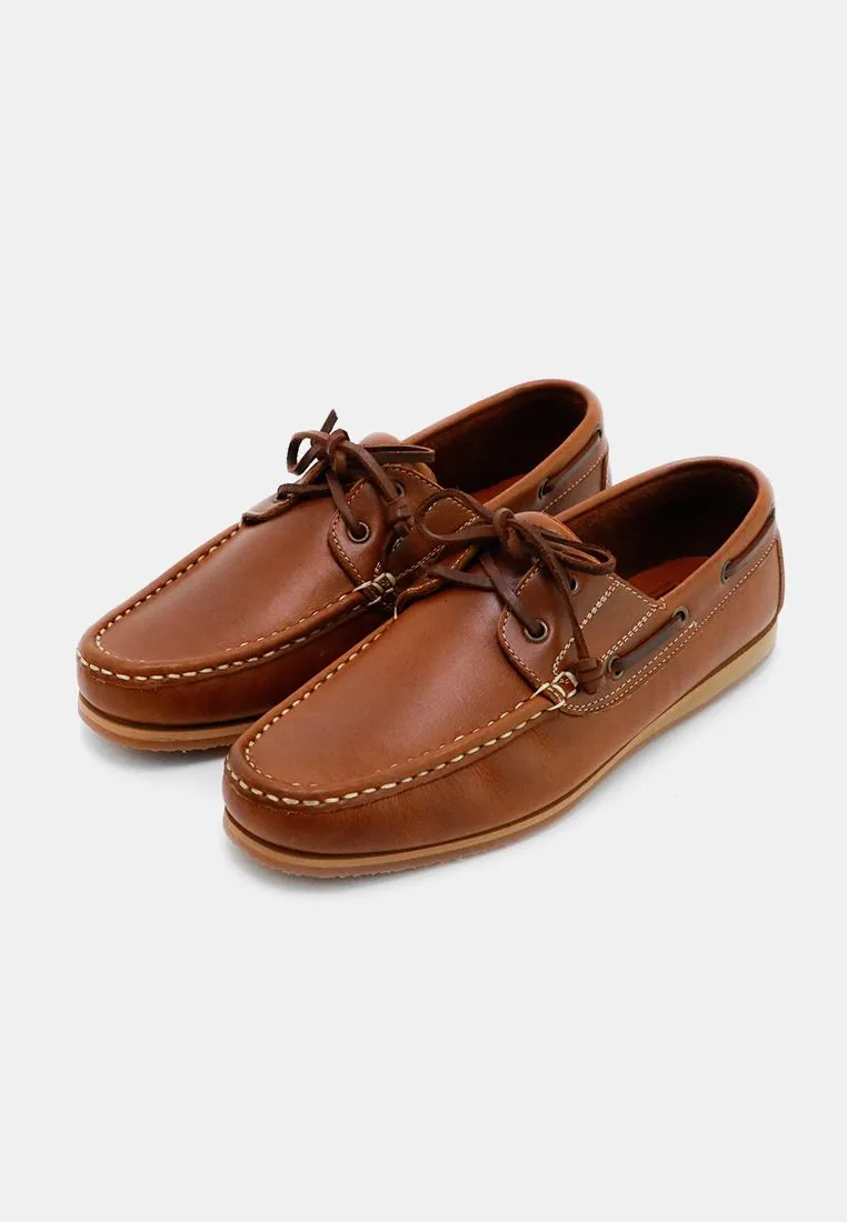 BROWN STONE Brown Stone The Punter's Boat Shoes Oil Toffee Tan