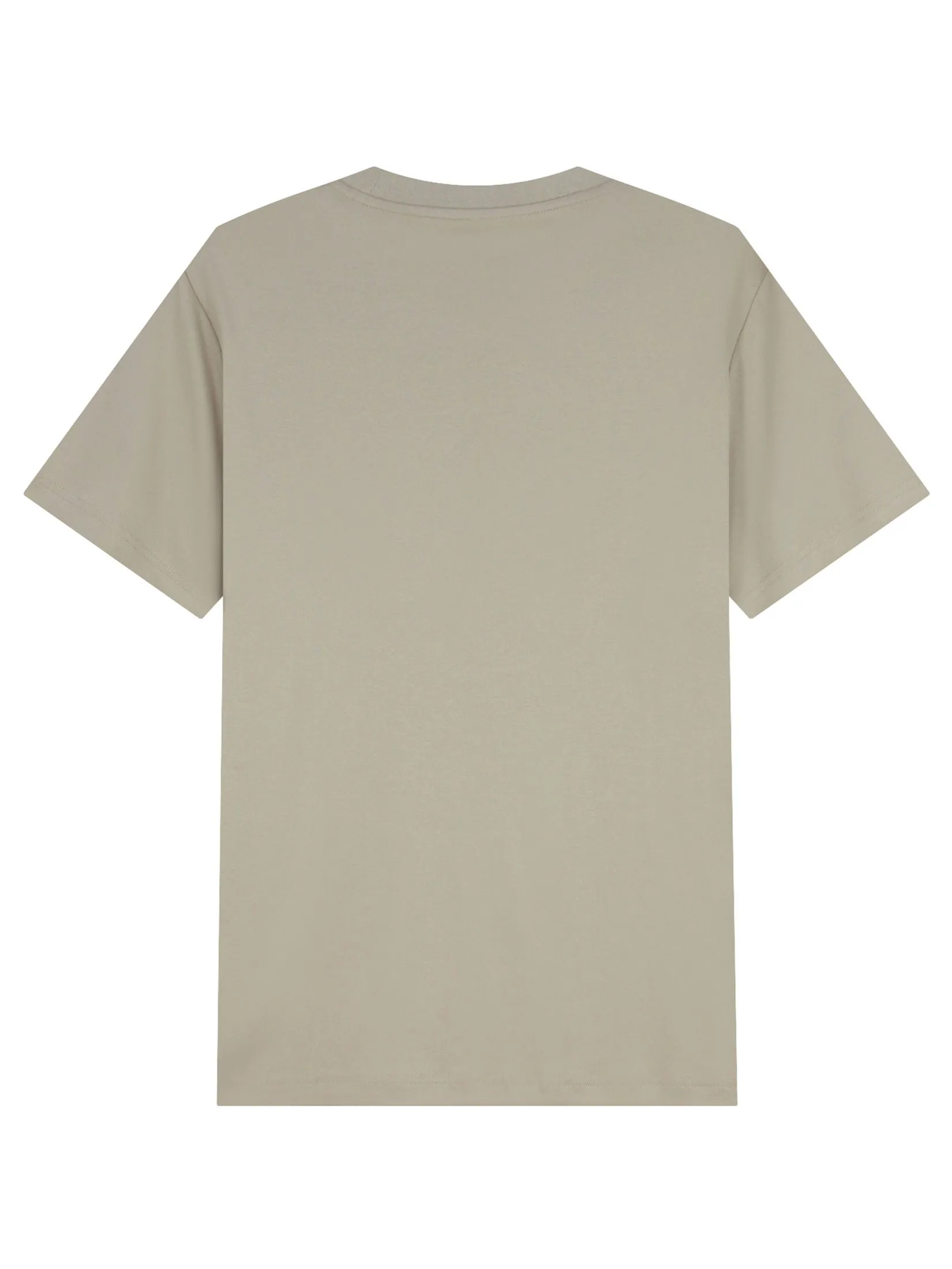GIORDANO Men's Slim Cotton Embroidery Tee (Liquid Touch) Pure cashmere khaki