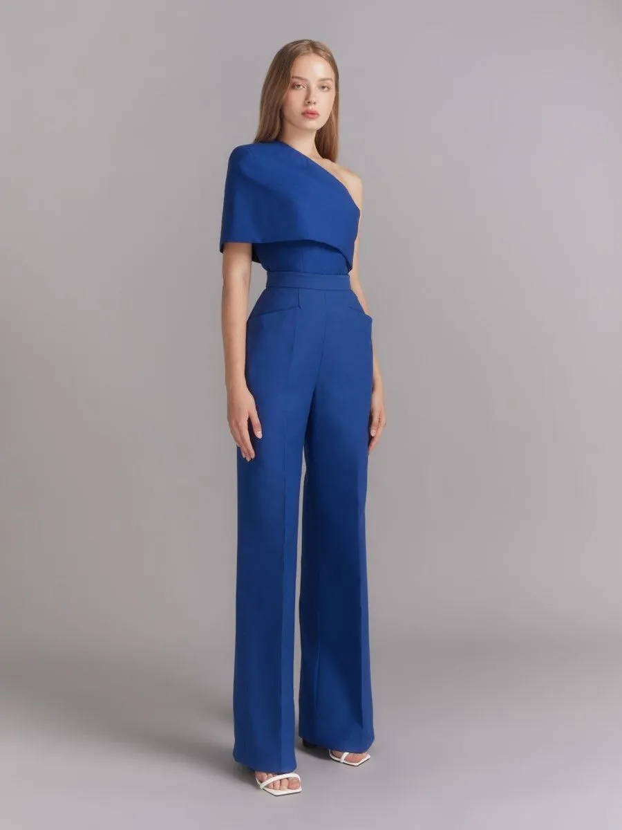 ASAVA (AW23) Laberta High-waisted Women Pants Blue