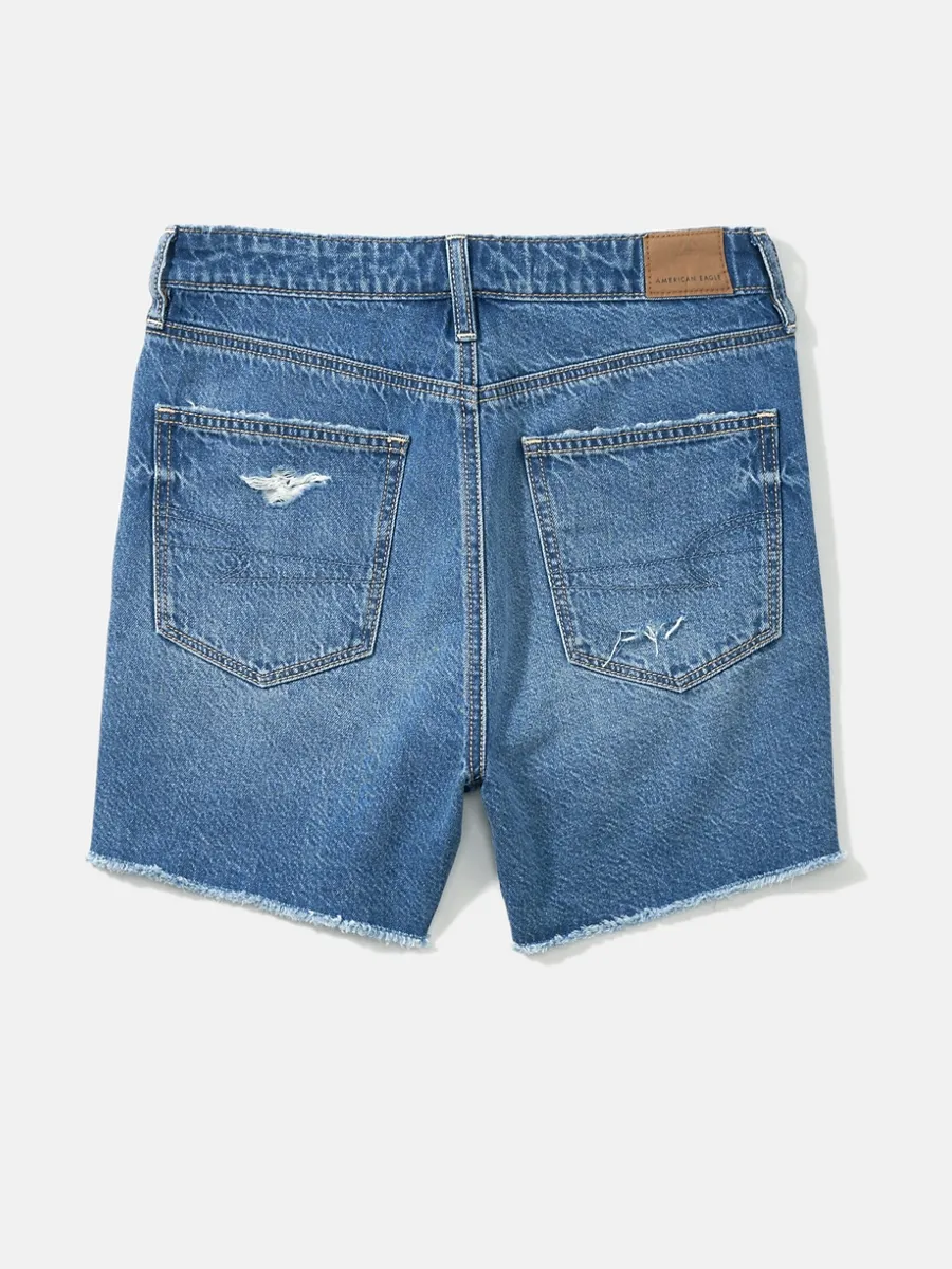 AMERICAN EAGLE WOMEN HIGHEST RISE BAGGY SHORT 909 MEDIUM TINTED