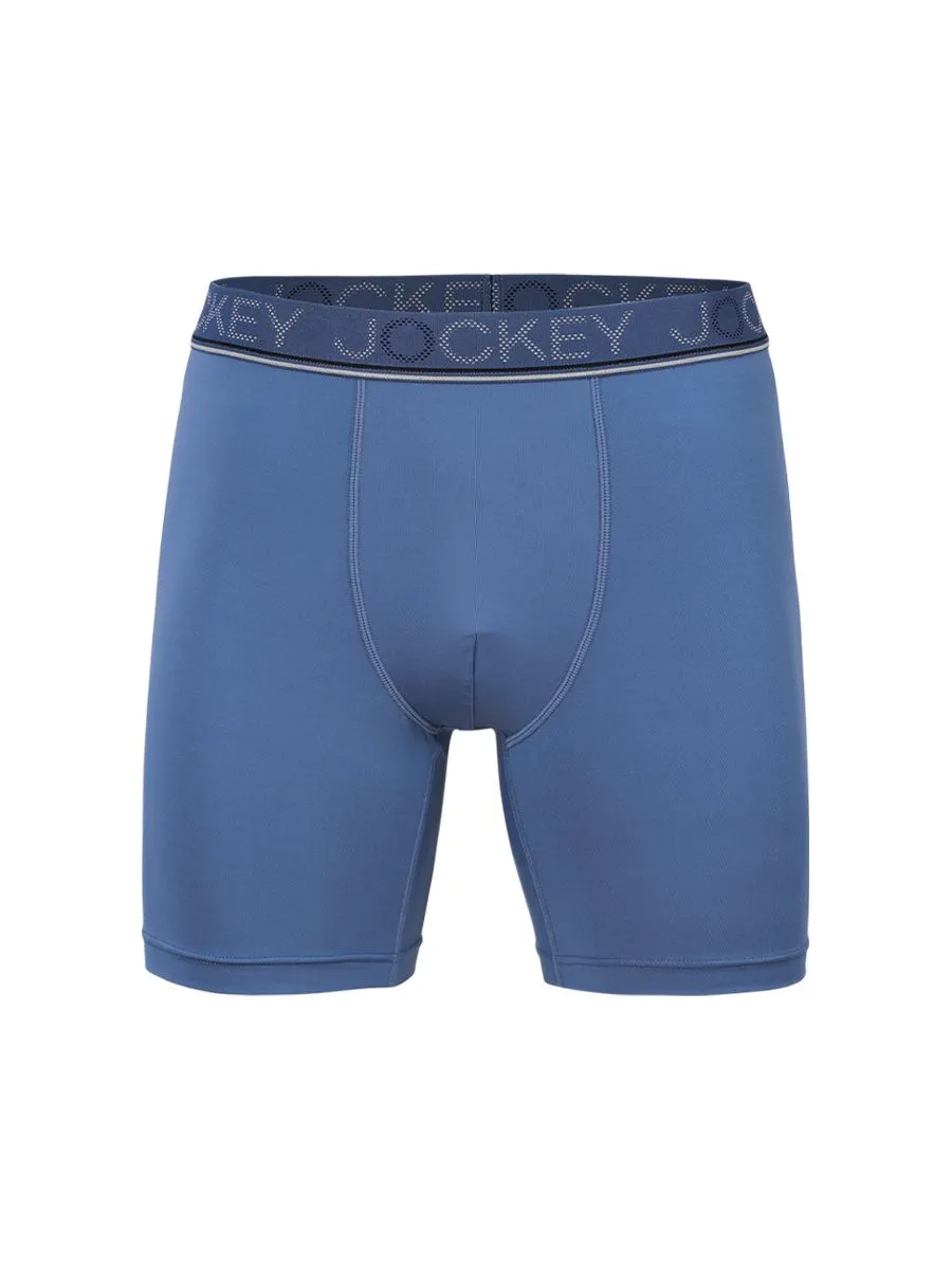JOCKEY UNDERWEAR Men's COOLING JADE BOXER TRUNK BLUE Size - L