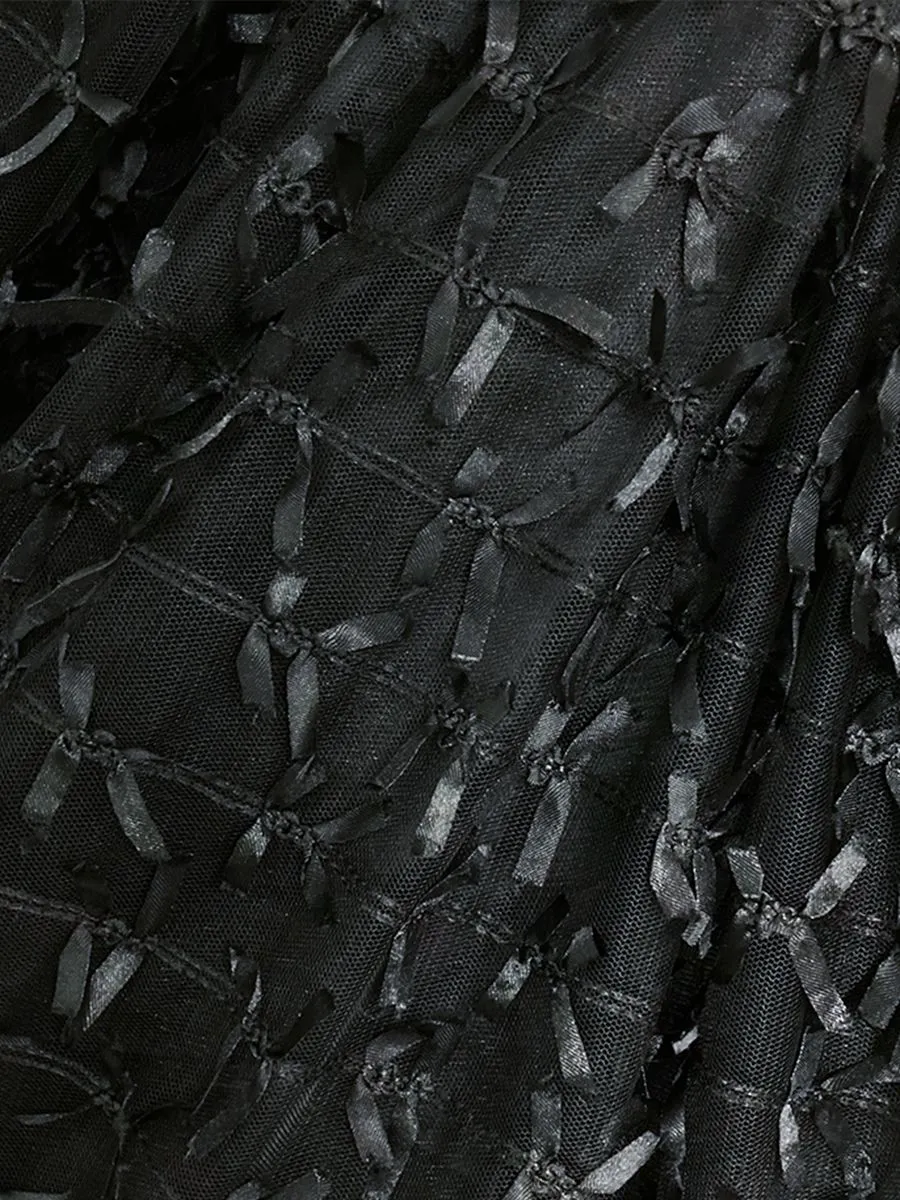 ICONIC WOMAN BLACK MANY BOWS SKIRT