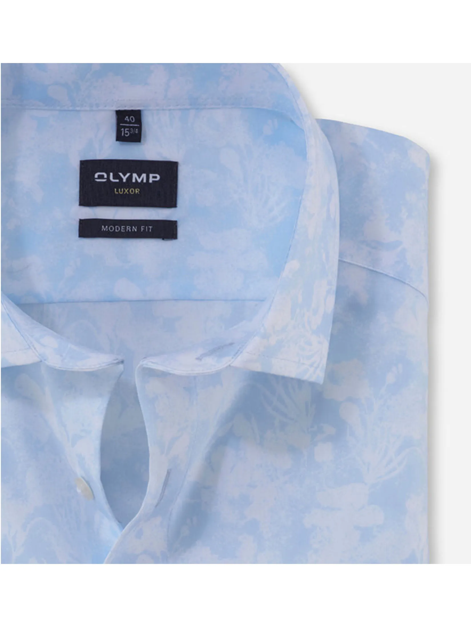 OLYMP MEN S SHIRT SHORT SLEEVES CASUALSHIRT MODERN FIT EASY IRON BLUE