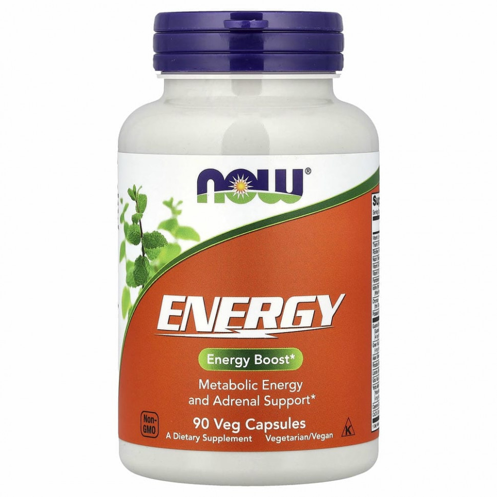 NOW Foods, Energy, 90 растительных капсул