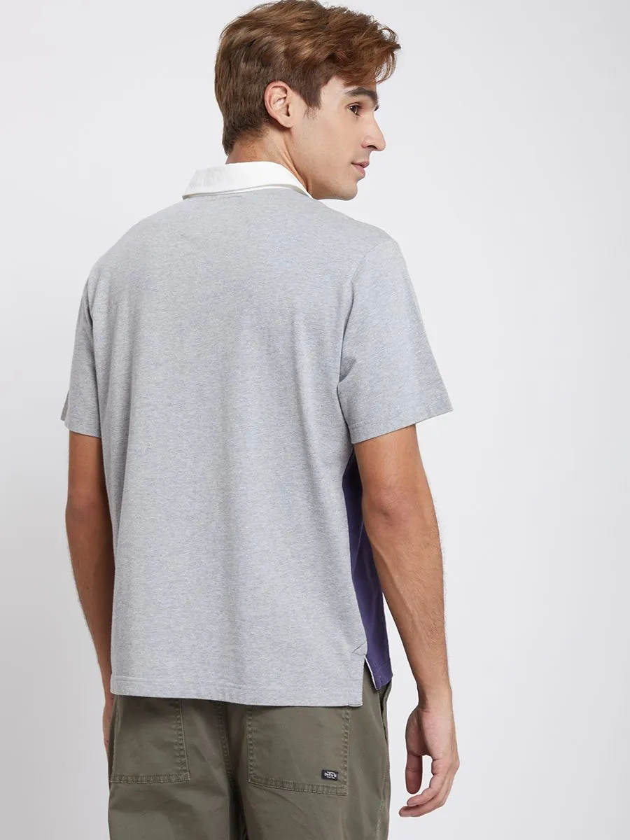 DEFRY 01 Men Polo Short Sleeves Grey