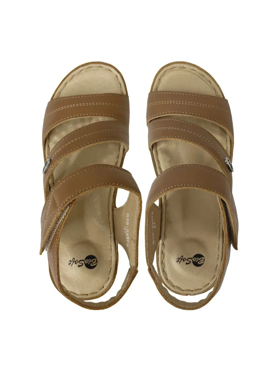 BIOSOFT TAN COMFORT SANDALS B56-23378