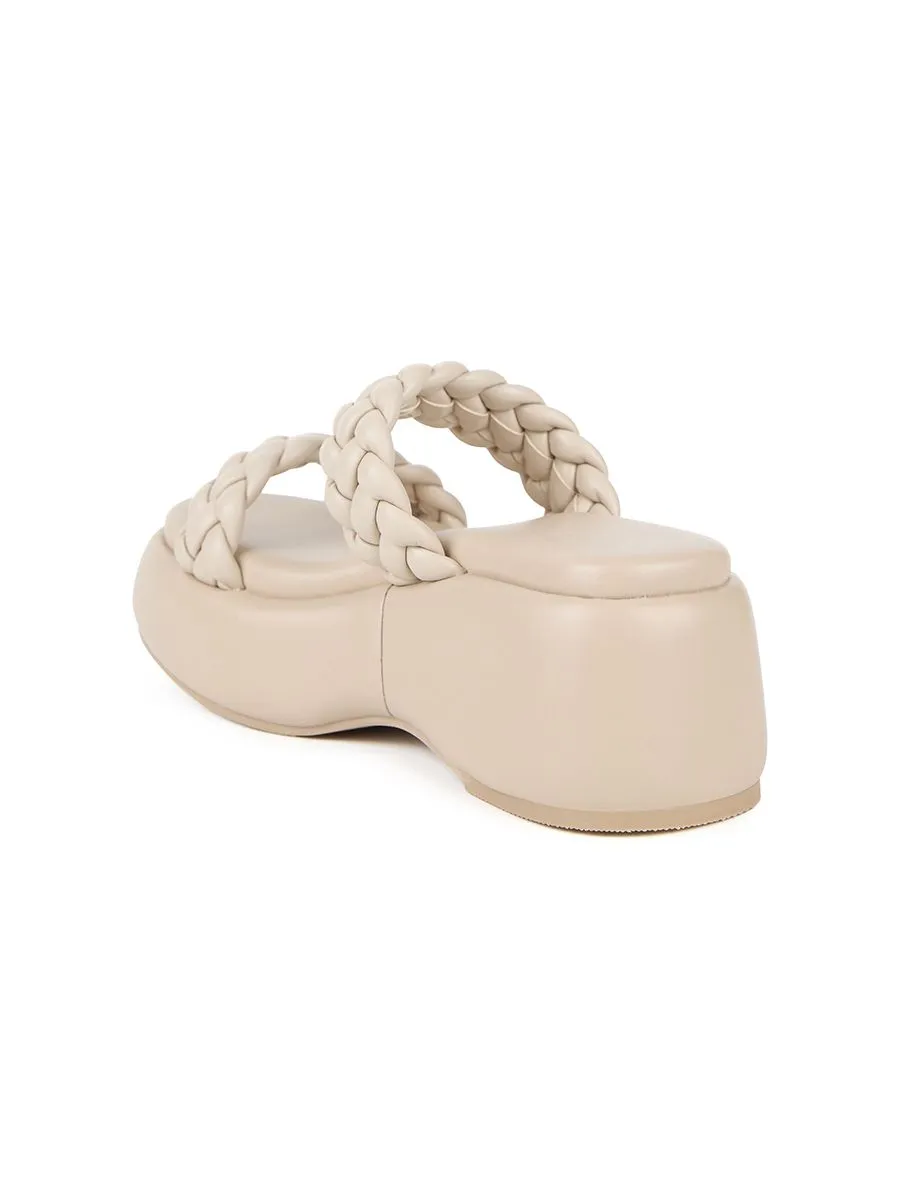 SHU WOMEN  BEDDY 2.5" WOVEN WEDGES - NUDE