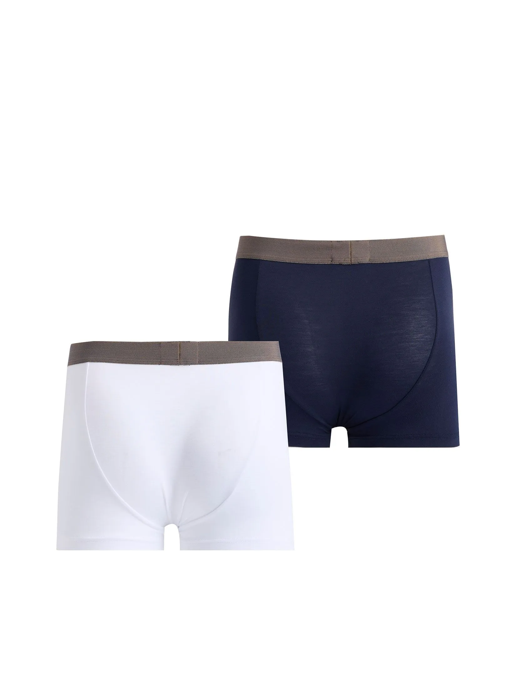 EMPORIO ARMANI Men Underwear Trunk Pack 2 pcs SS25 White/Armani Blu