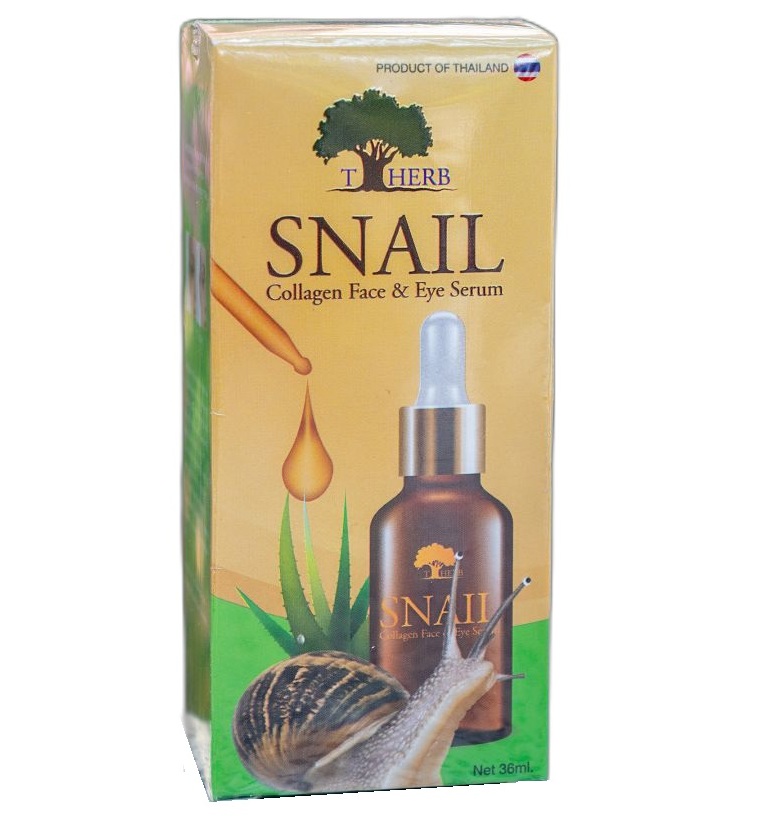 Омолаживающая сыворотка для кожи вокруг глаз с муцином улитки Thai Herb 36 мл
