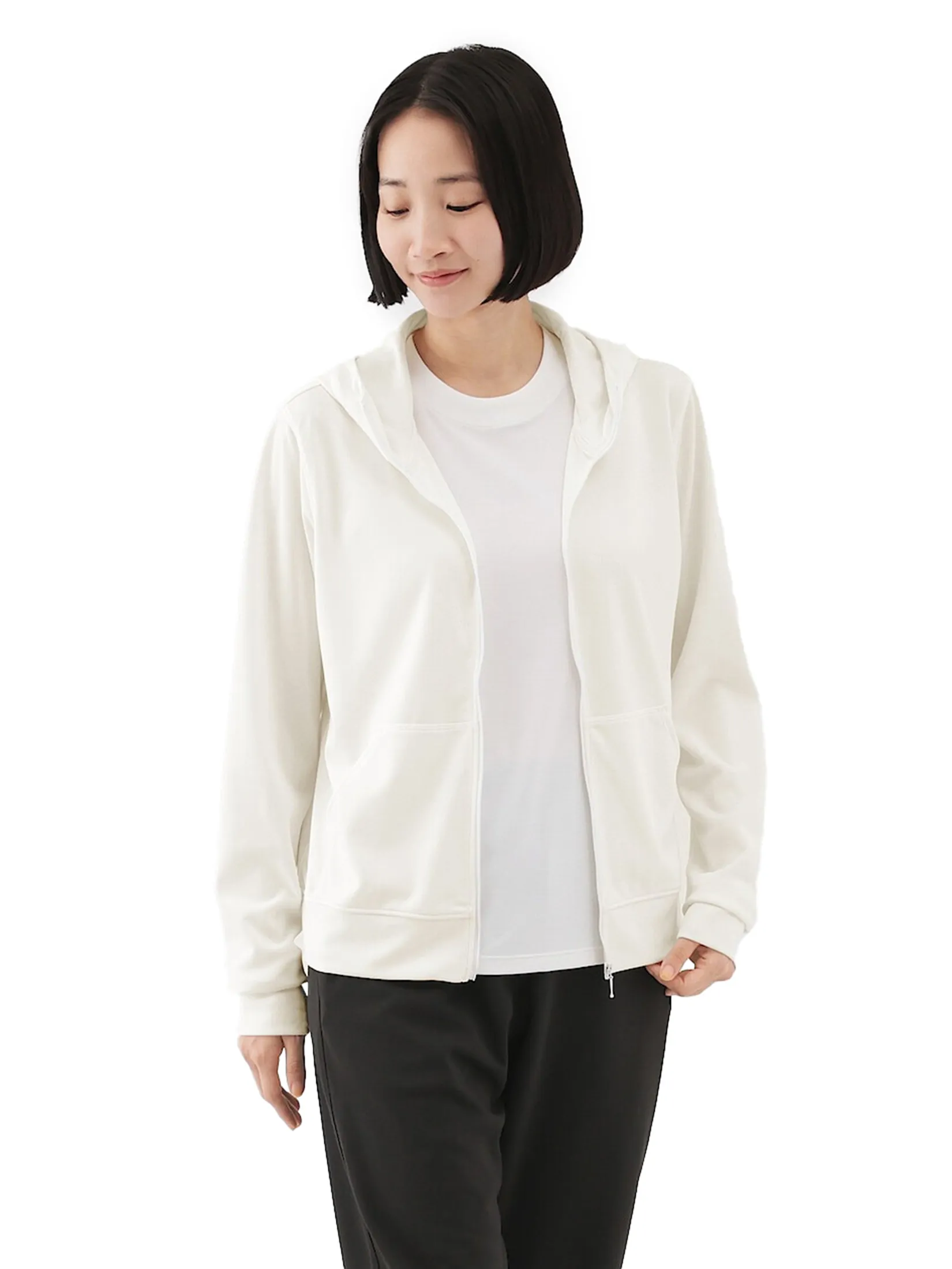 MUJI Women Hoodie UV Protect Quickdry Zip