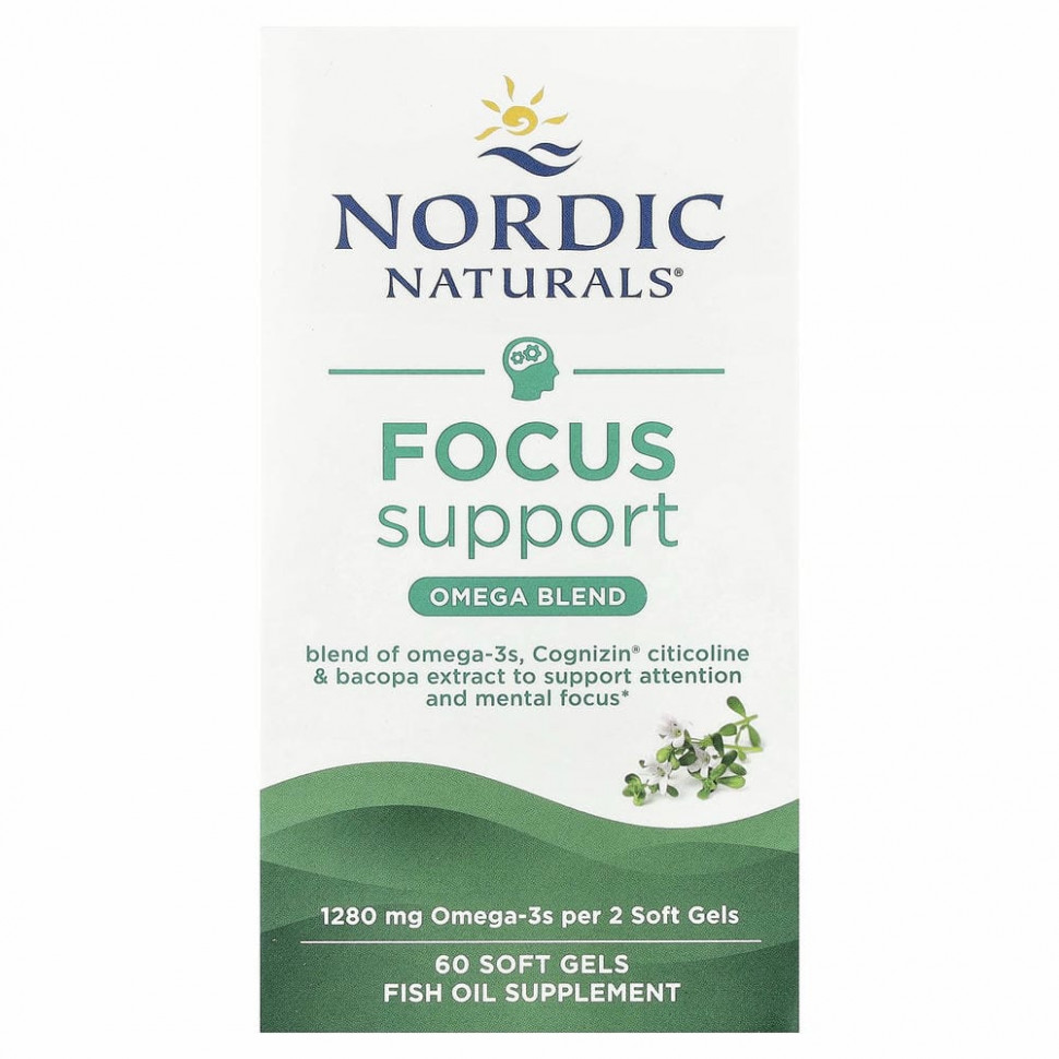 Nordic Naturals, Omega Focus, 1280 мг, 60 капсул