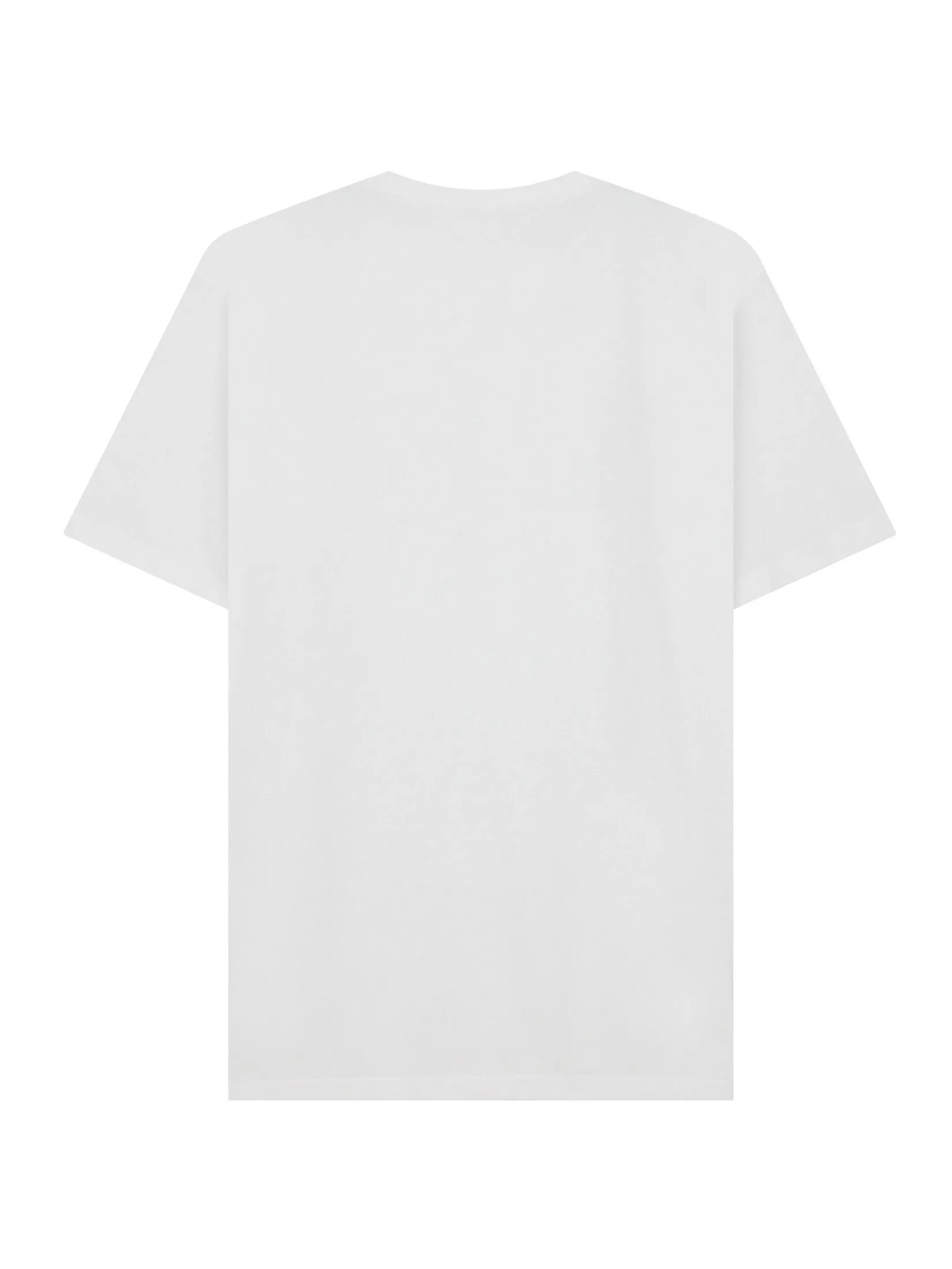 GIORDANO Men's Slim Jersey Printed Tee (Signature) Signature White