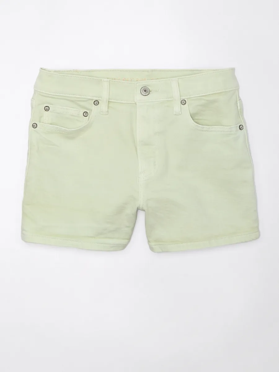 AMERICAN EAGLE WOMEN 7684 PERFECT SHORT 375 GREEN SAND