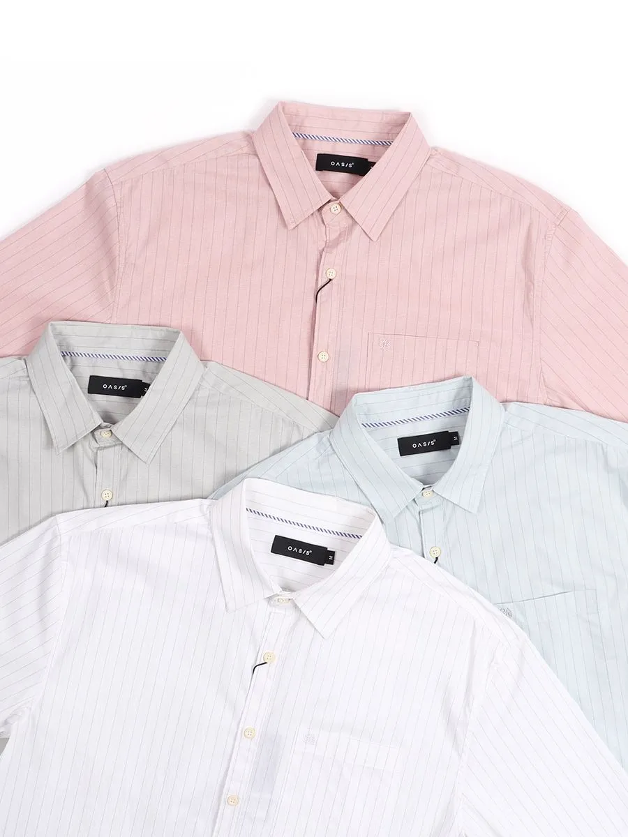 OASIS Men's Short sleeve Shirt Pink