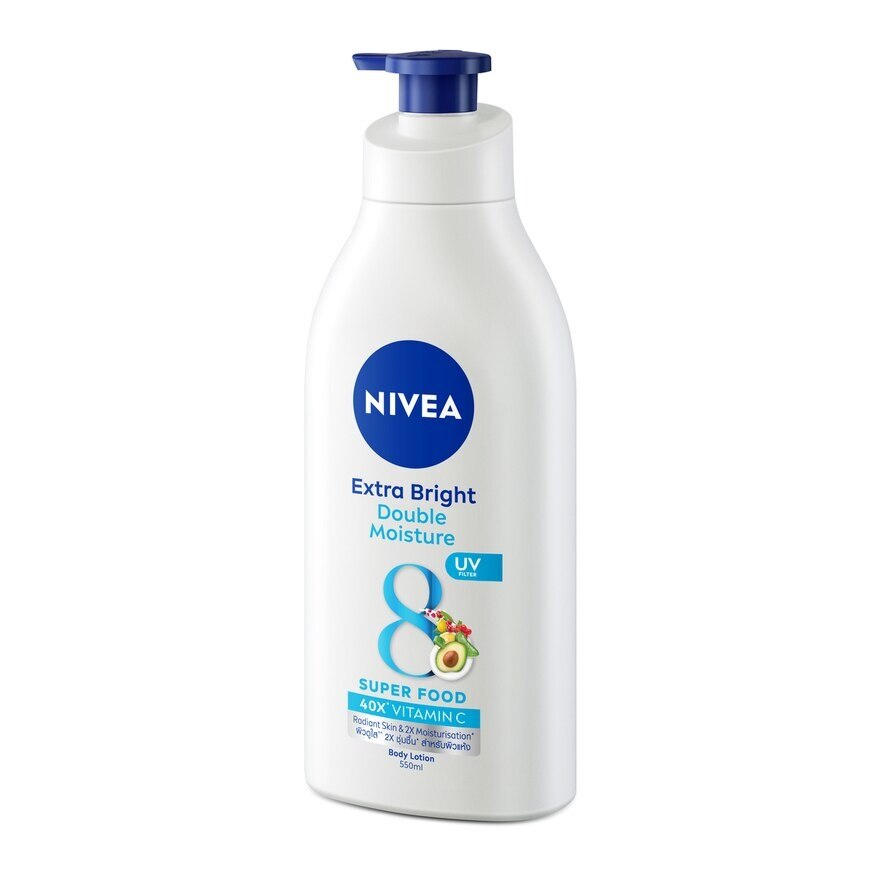 Nivea Extra Bright Double Moisture Body Lotion 550 Ml. โลชั่น บำรุงผิว