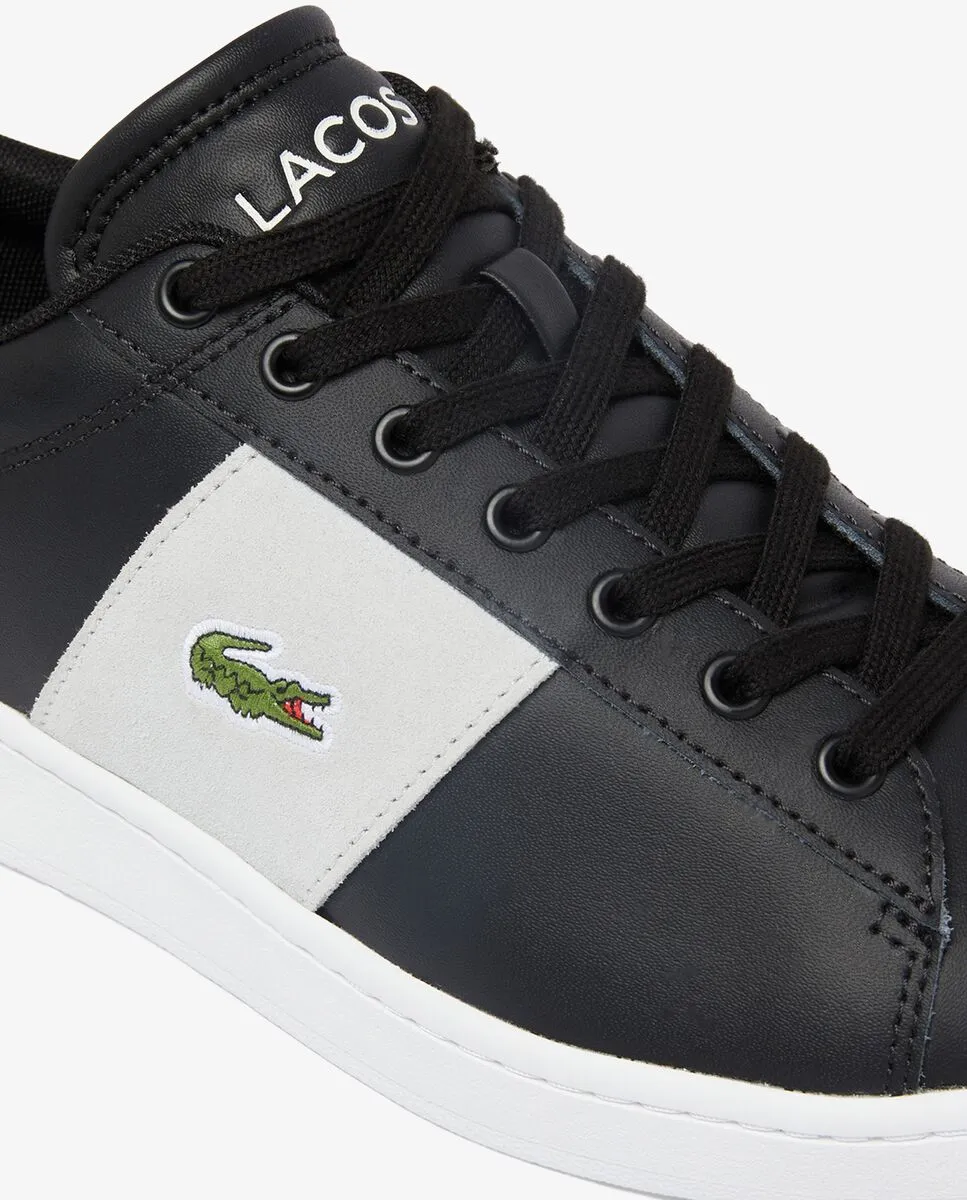 LACOSTE Men’s Carnaby Set CGR Bar Leather Sneakers Black