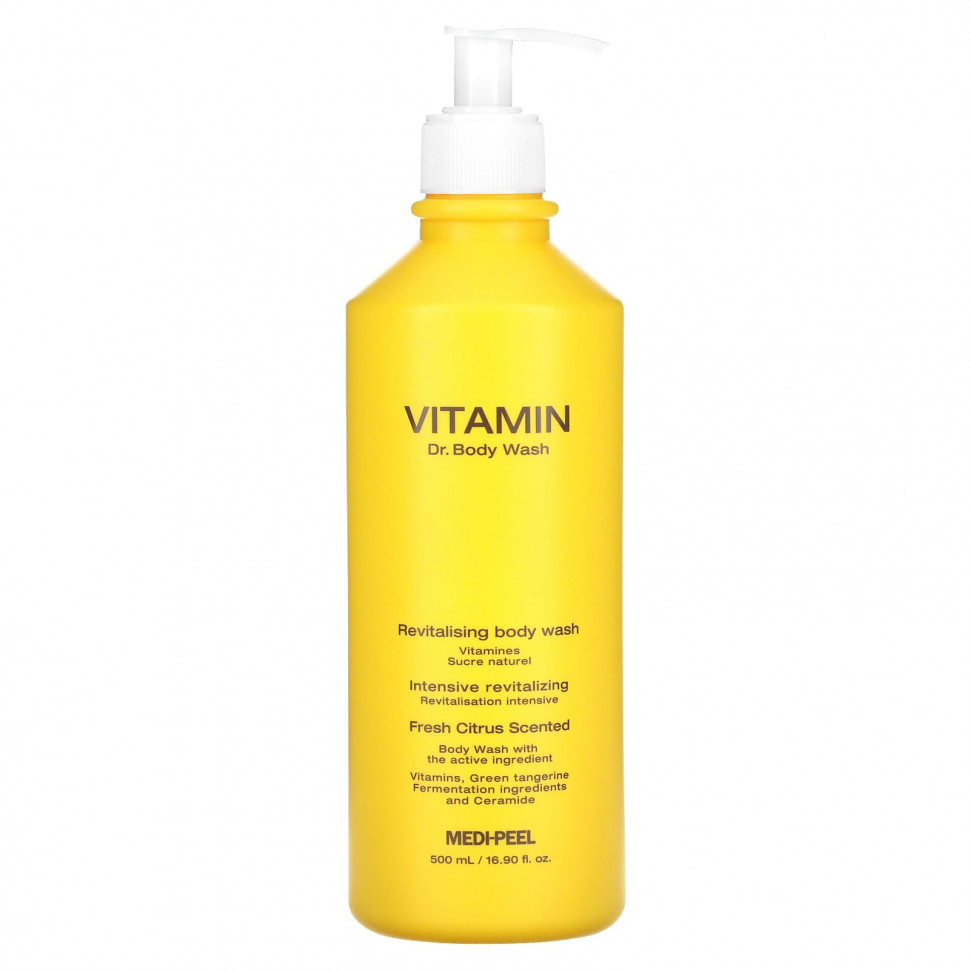 Medi-Peel, Dr. Гель для душа, восстанавливающее гель для душа, со вкусом цитрусовых, 500 мл (16,9 жидк. Унции)