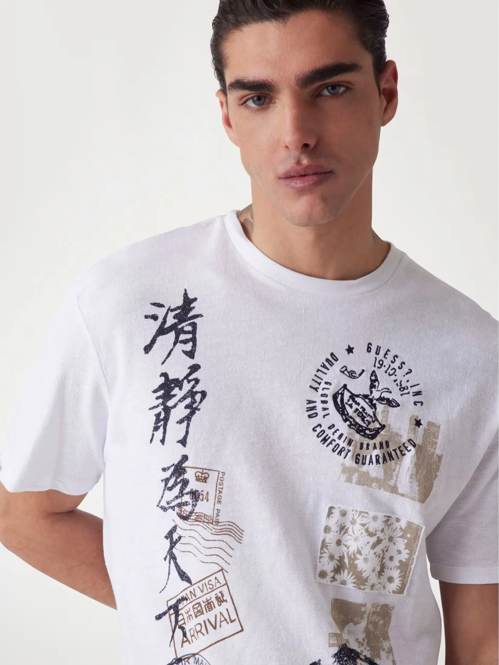 GUESS GUESS MEN  T-Shirt  M5GI26KCH21  -  White