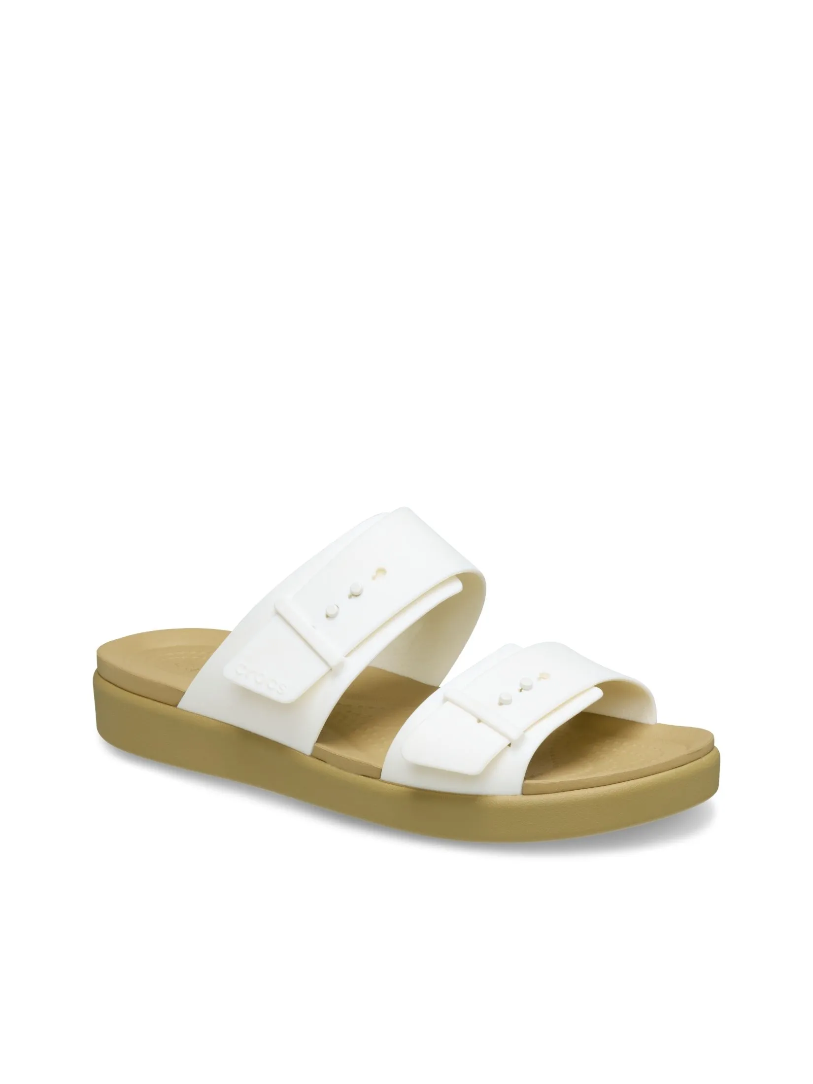 CROCS WOMEN'S BROOKLYN BUCKLE LOW LOW - CHALK/TAN