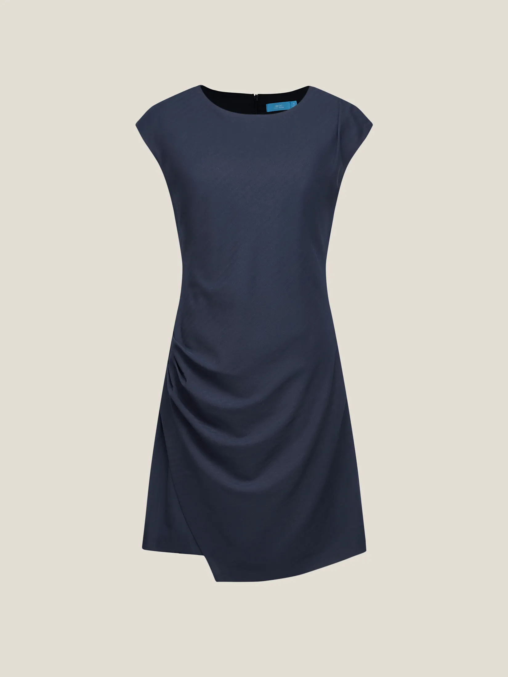 G2000 Women Clothing Anti Uv Asymmetrical Hem Dress  A-Shape - Navy