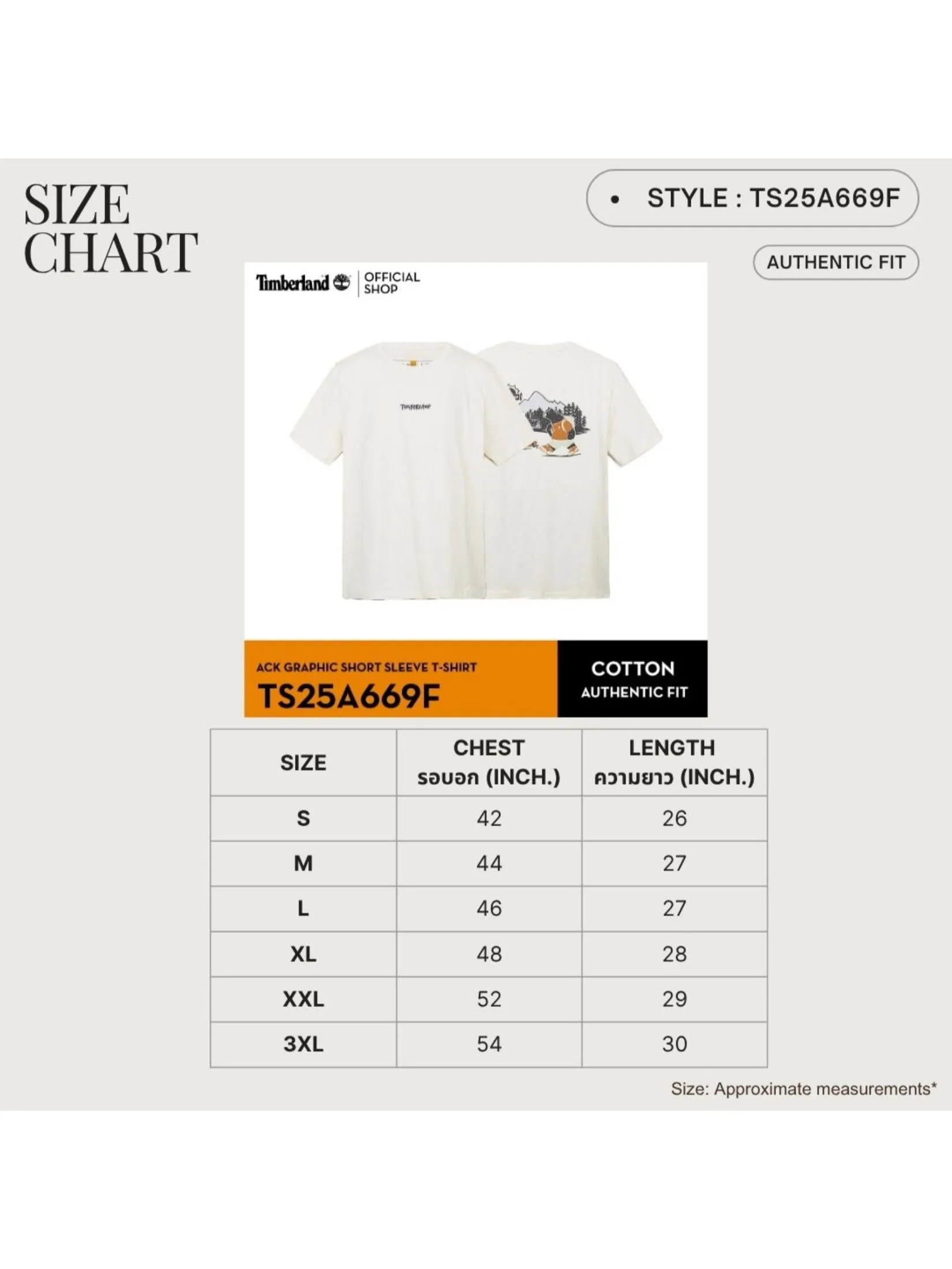 TIMBERLAND Men's Back Graphic Short Sleeve T-Shirt Neutral White