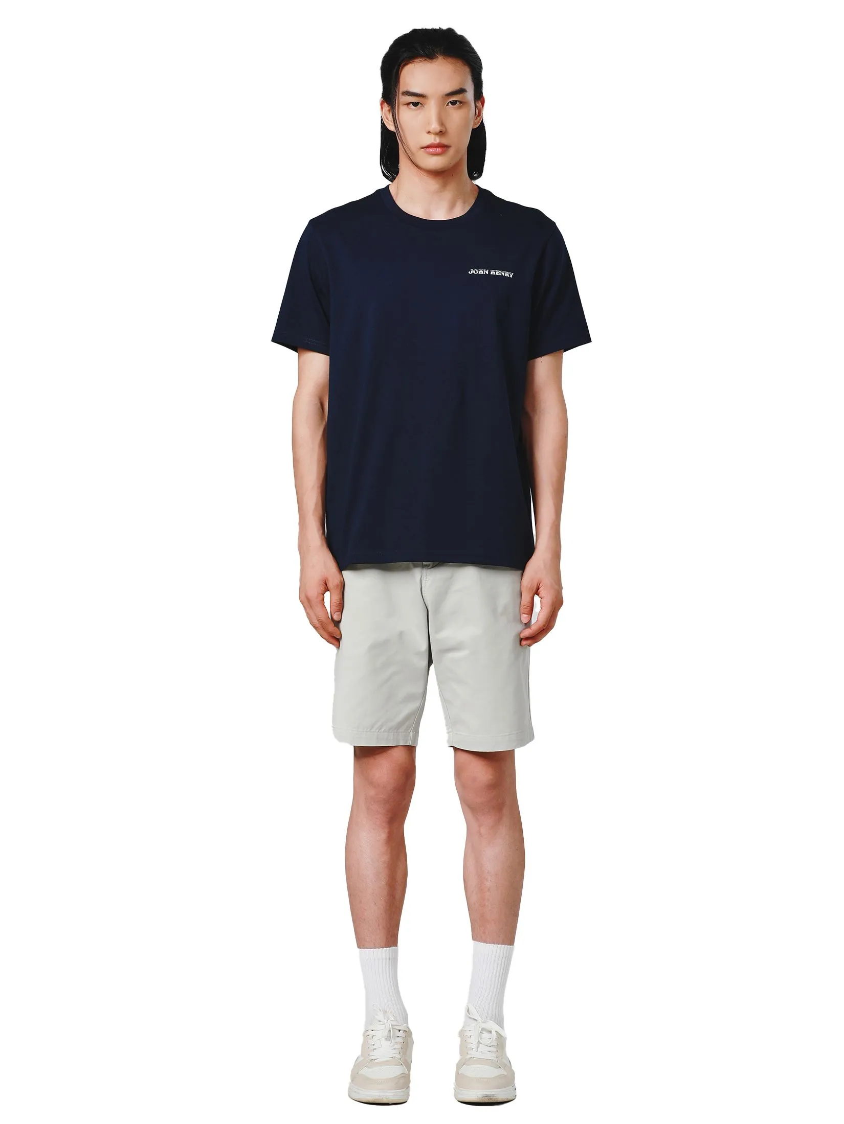 JOHN HENRY Men's Shorts (Slim Fit) ESSENTIALS Light Grey