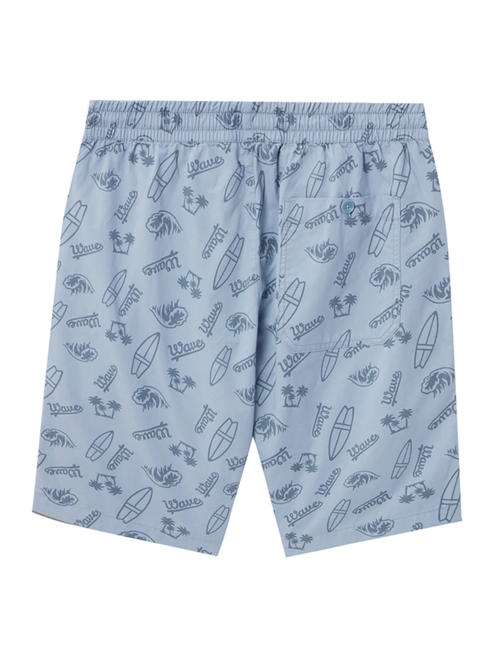 GIORDANO Men s Slim Twill Bermuda Shorts (180  Elastic Waist) Blue