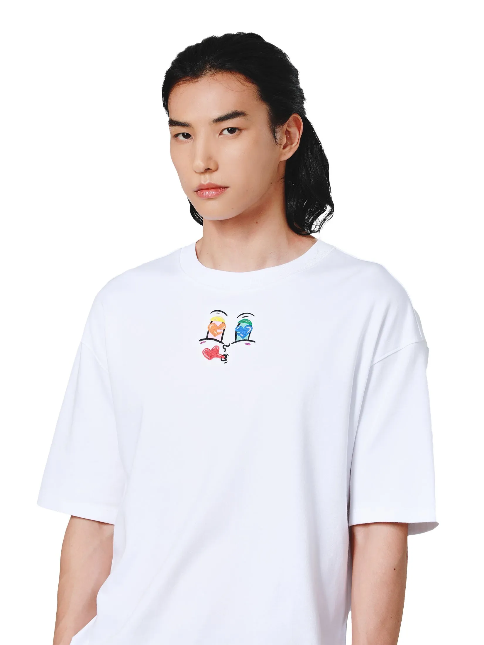 JOHN HENRY Men's T-Shirts (Oversize Fit) PRIDE MONTH White