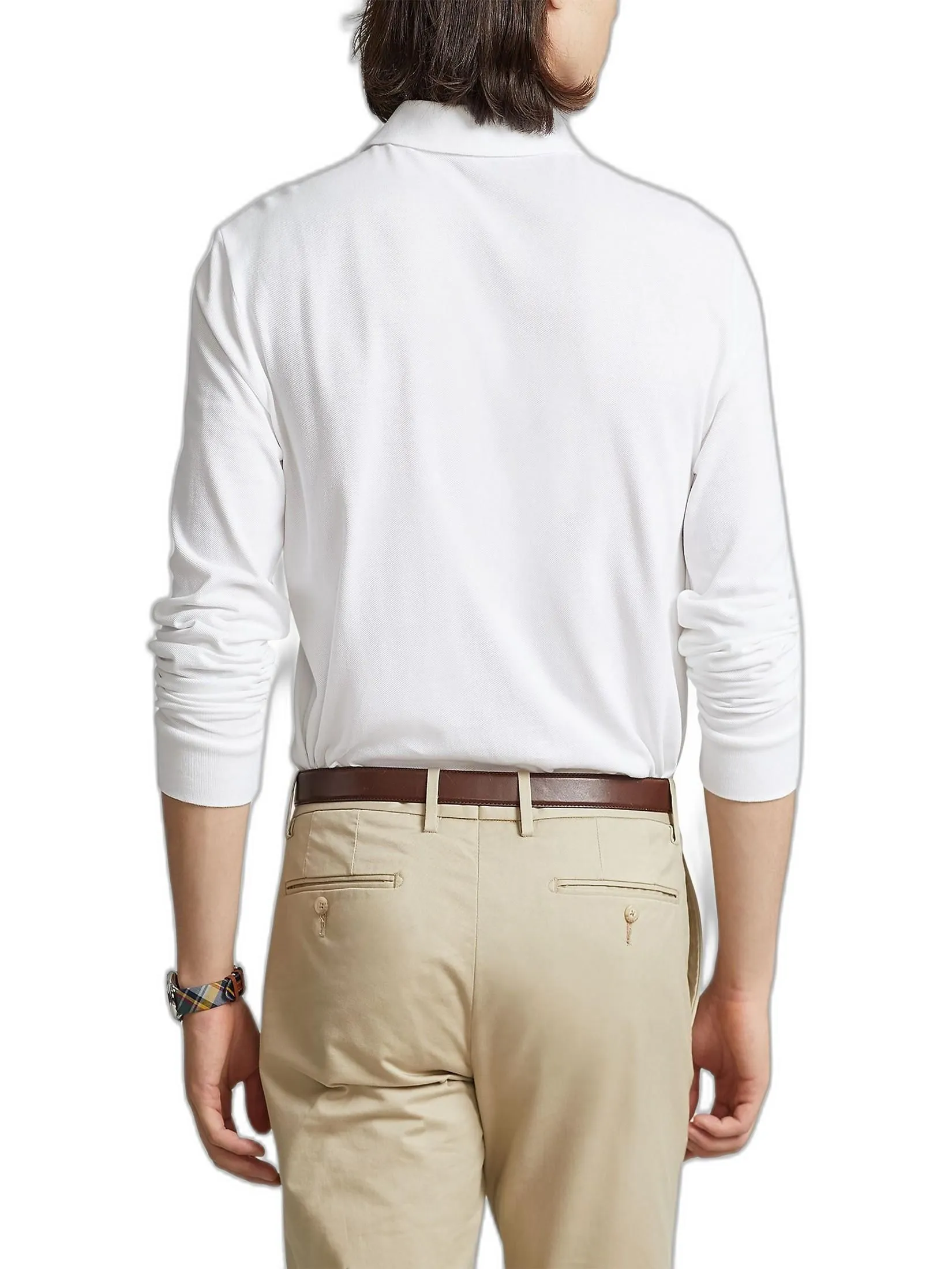 POLO RALPH LAUREN Men Polo-Custom Slim Fit Mesh Polo Shirt MNPOKNI16820114-White