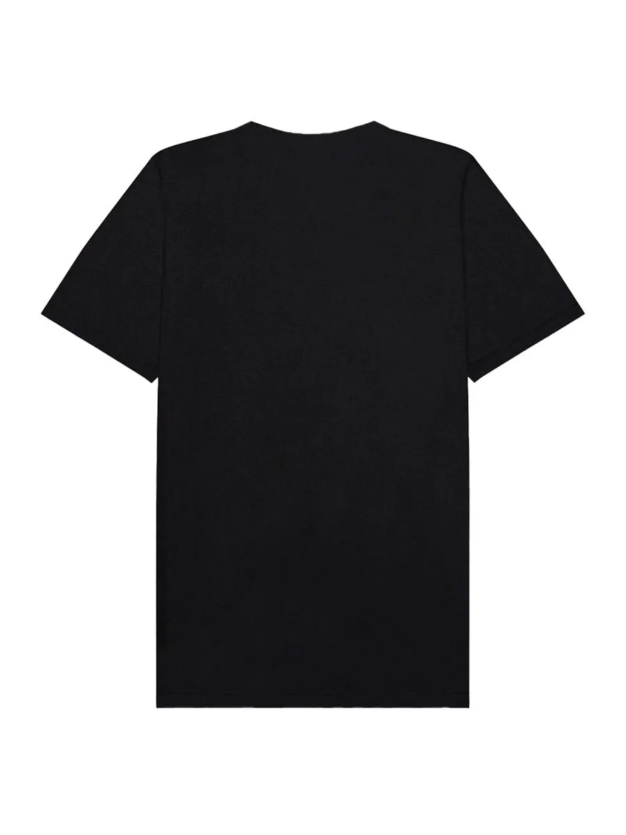 ICONIC BLACK BIG RAINBOW ROSE T-SHIRT