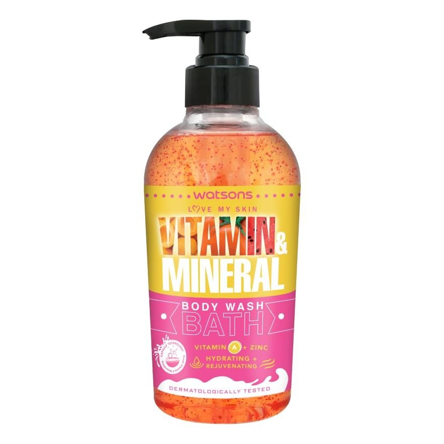 Watsons Vitamin  Mineral Body Wash Vitamin A + Zinc 500g - Orange