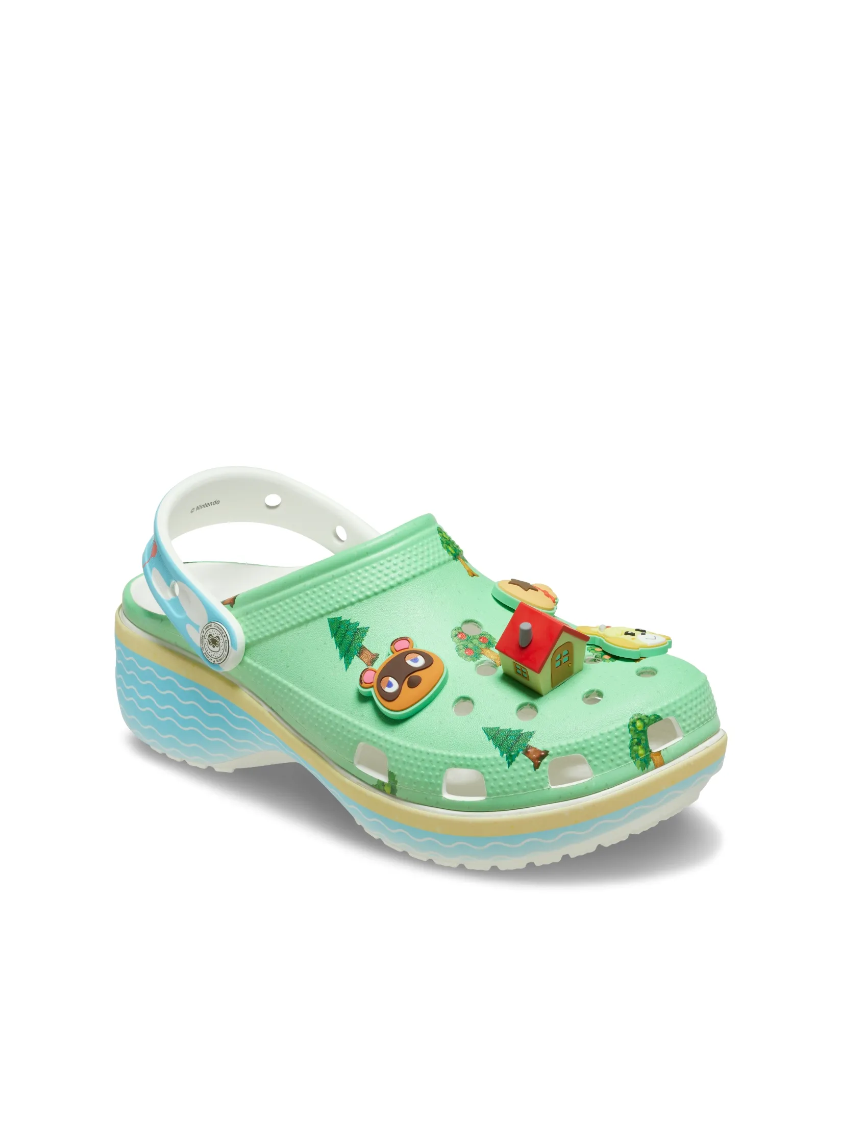 CROCS WOMEN'S ANIMAL CROSSING PLATFORM CLOG  - MULTI