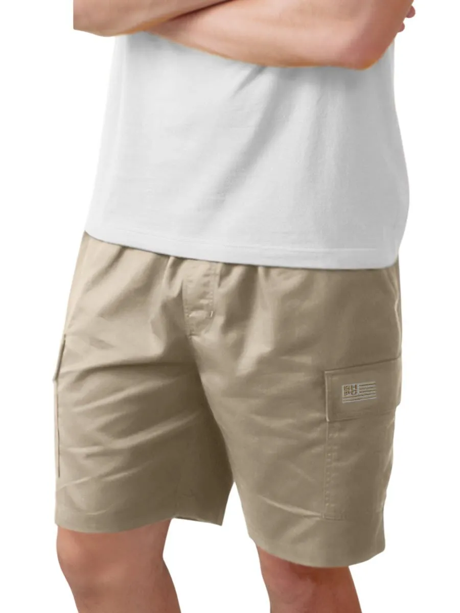 BEVERLY HILLS POLO CLUB Khaki Men Easy CARGO Shorts Model BS2G020 Size - L