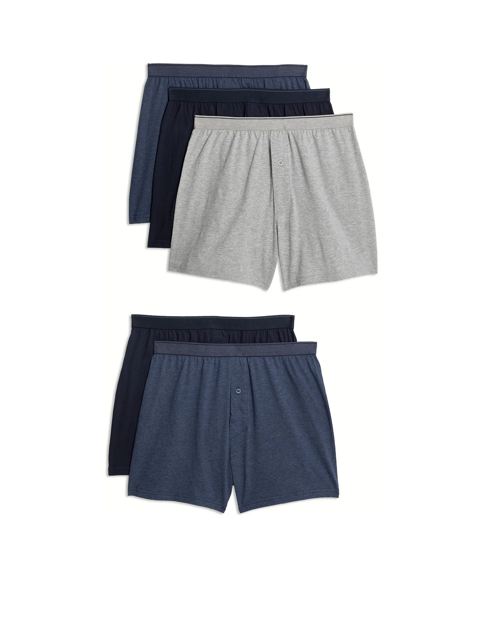 MARKS & SPENCER 5Pk Pure  Cotton Cool & Fresh Jersey Boxers T148304FPD00W1