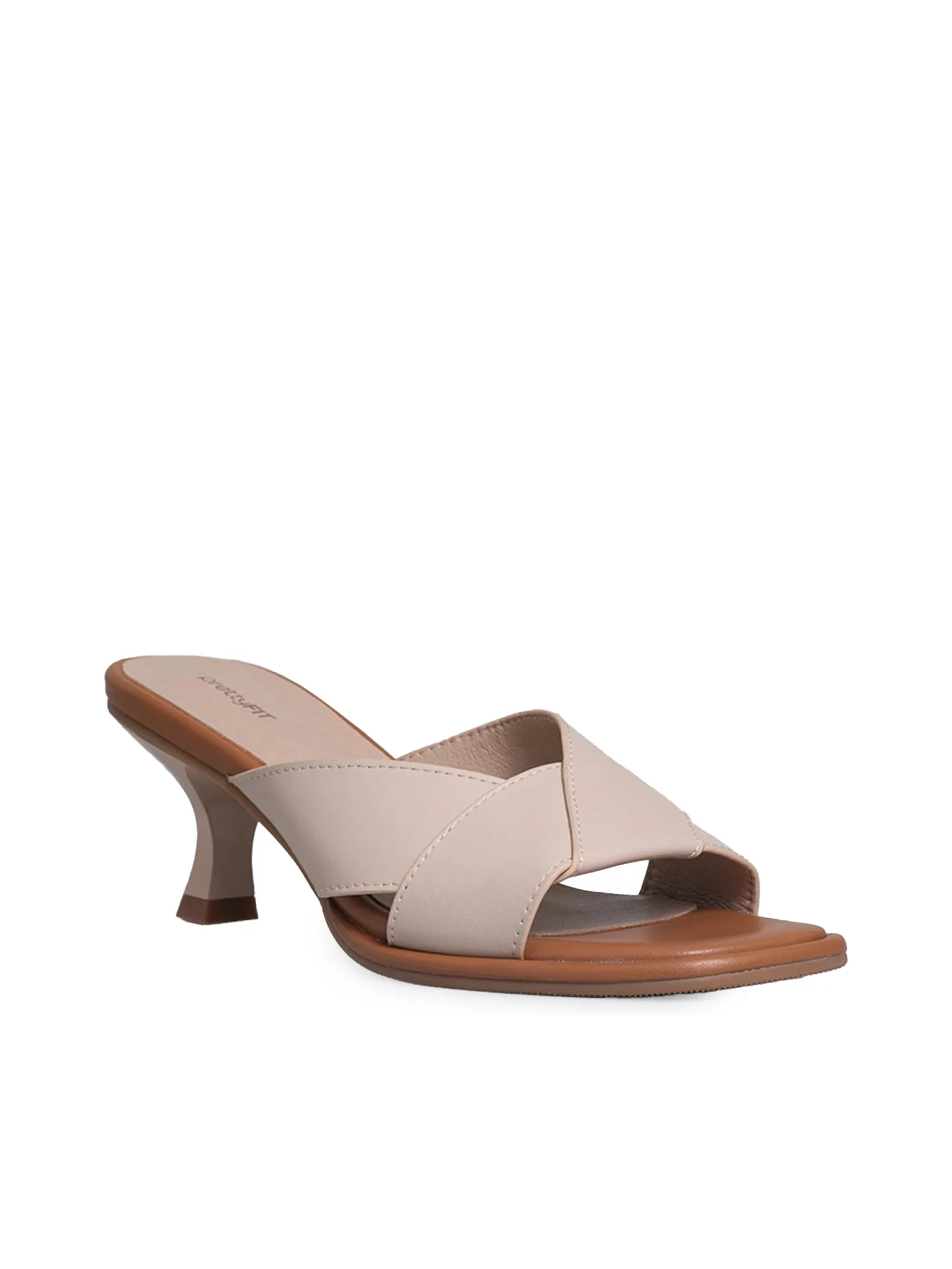 PRETTY FIT Women High Heels Slippers Sandals Beige