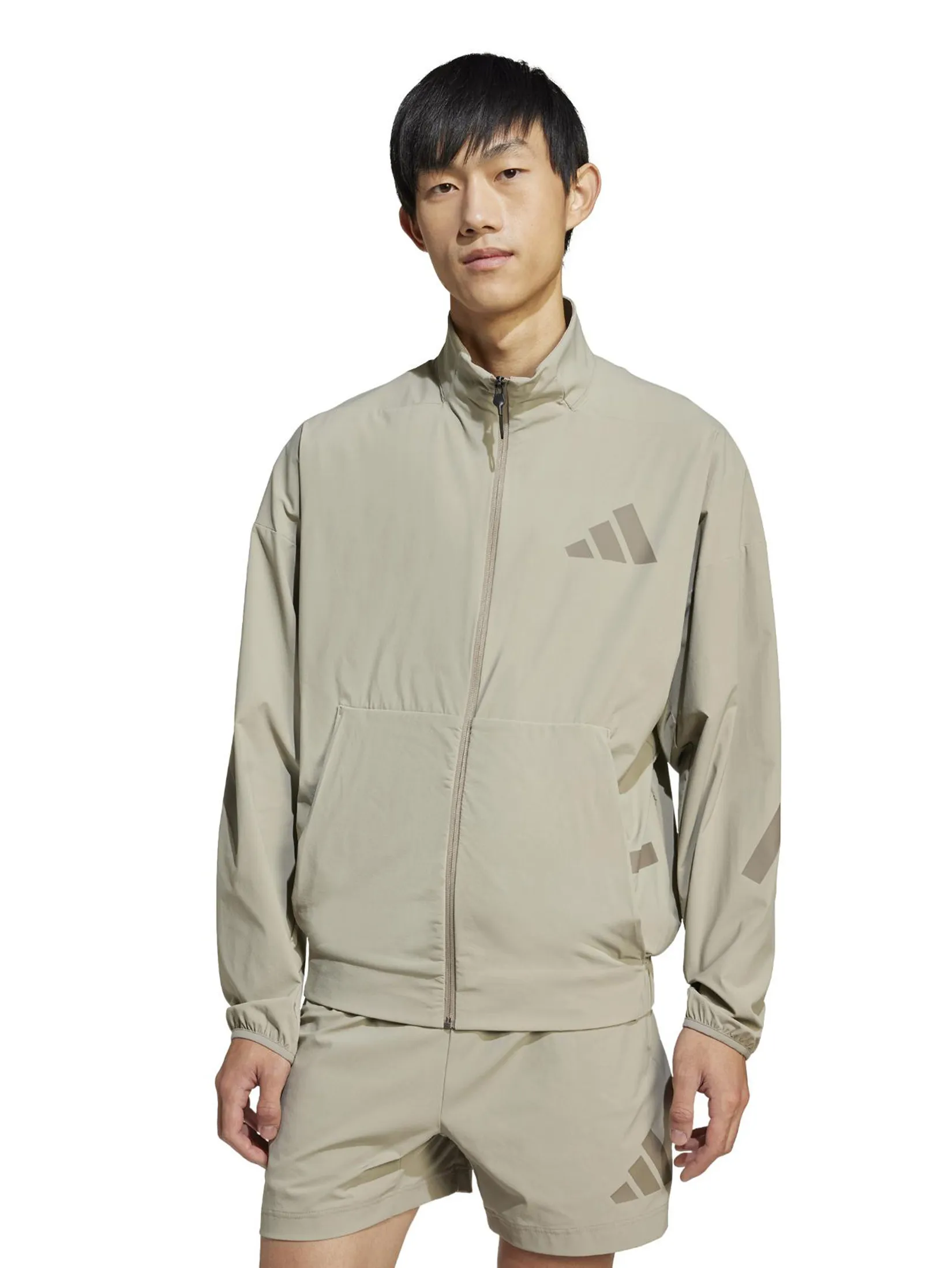 ADIDAS Men Track Top Adidas Z.N.E. Woven Putty Beige Size - A/L