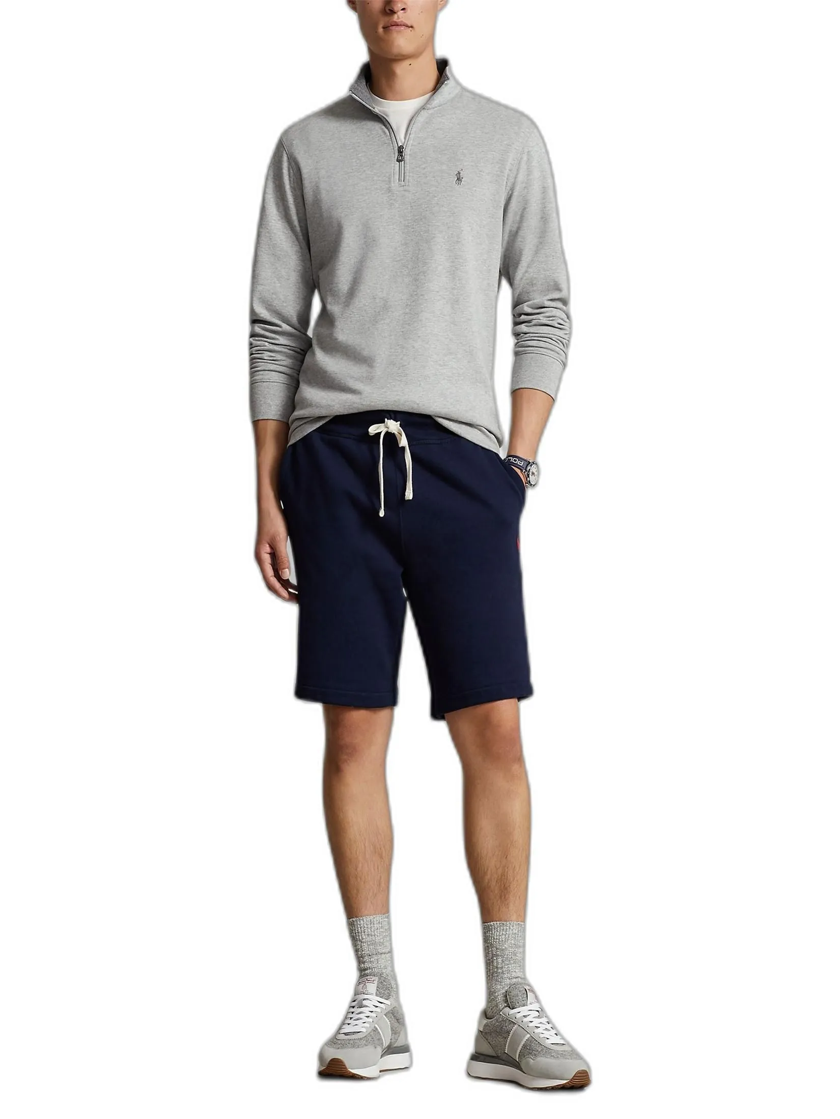 POLO RALPH LAUREN Men Pullover-Luxury Jersey Quarter-Zip Pullover MNPOKNI16821436-Grey