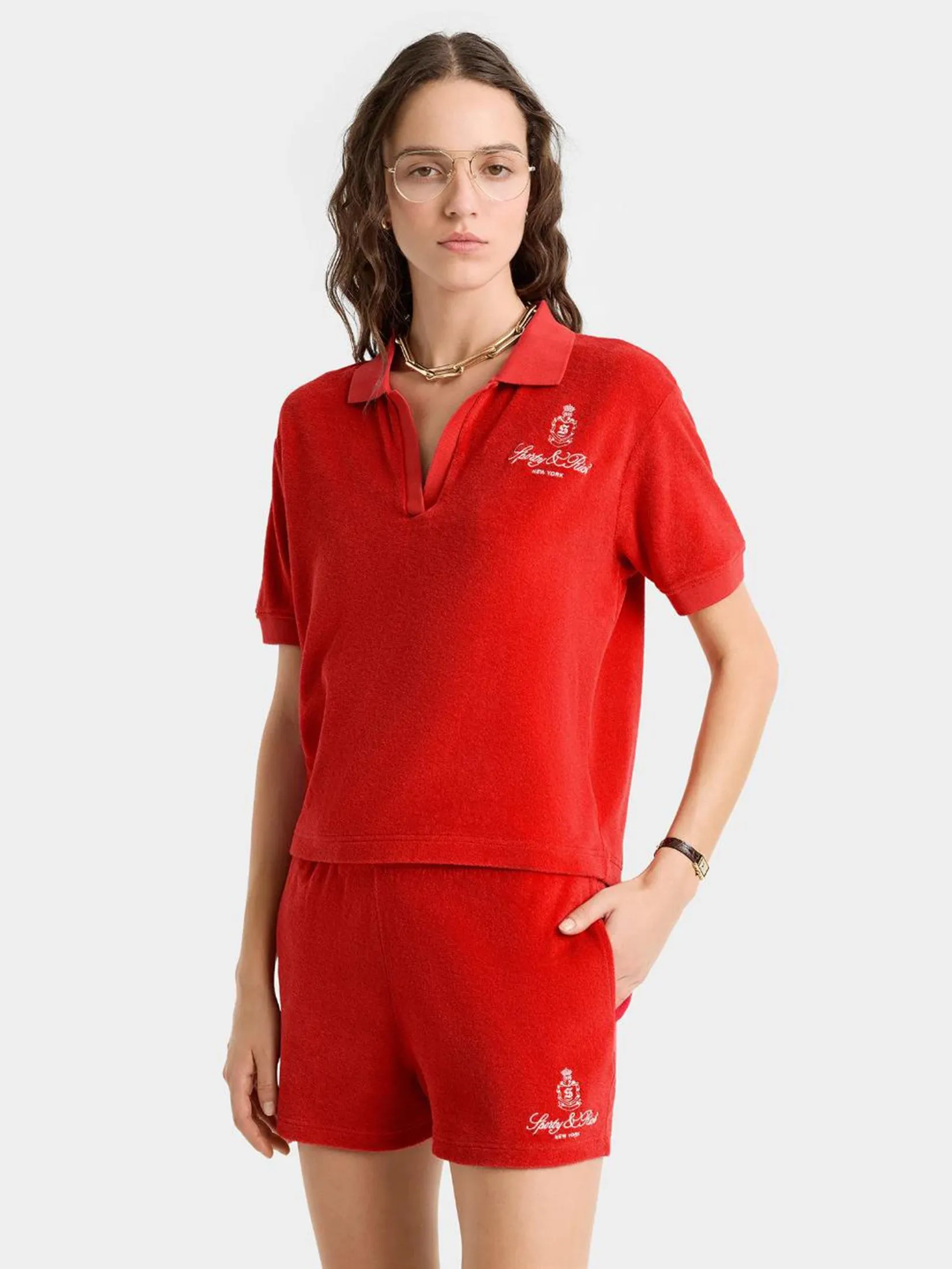 SPORTY & RICH Women Terry Short Vendome