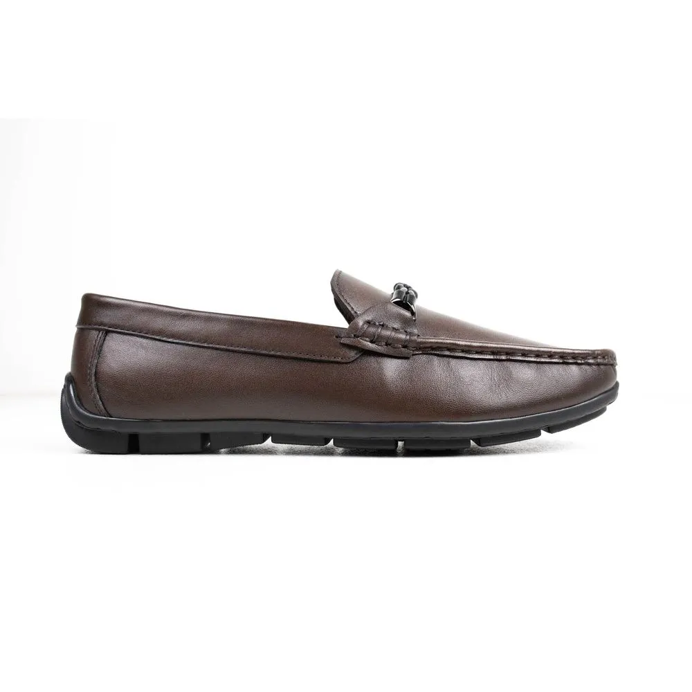 HEAVY Brown Loafer Leather Shoes VC5900 Size - 40 EU