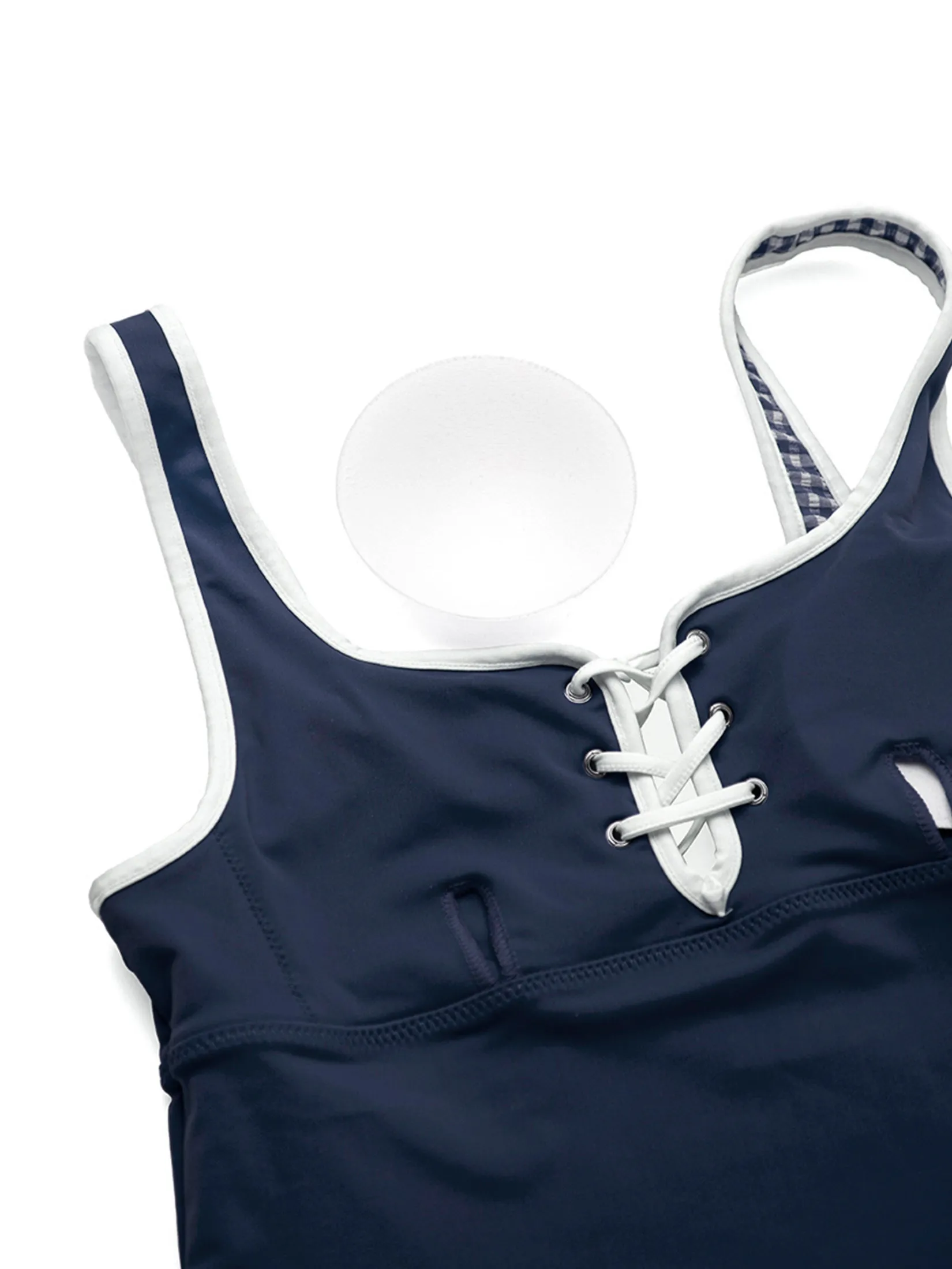 SABINA Sabina x Aprilpoolday Camille Swim Top - Dark Blue