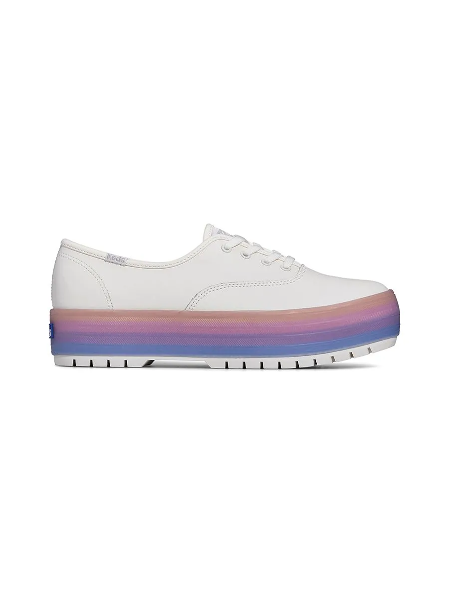 KEDS Women The Platform Lug Translucent Foxing White/Multi