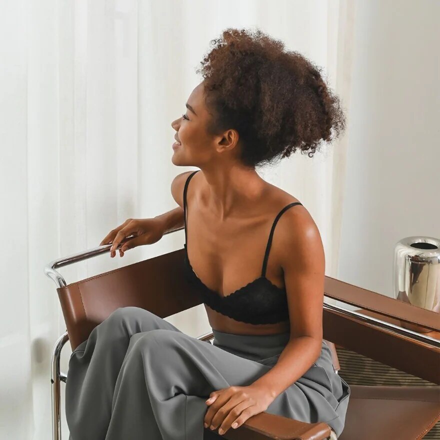 Feyre Round Shape Adhesive Silicone Bra Browny Color Size C