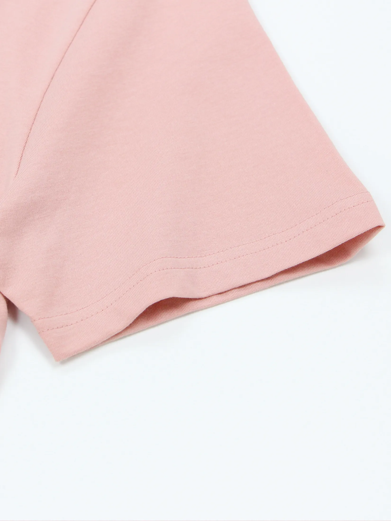 GIORDANO Men's Slim Cotton Embroidery Tee (Classic Man) Rose tan