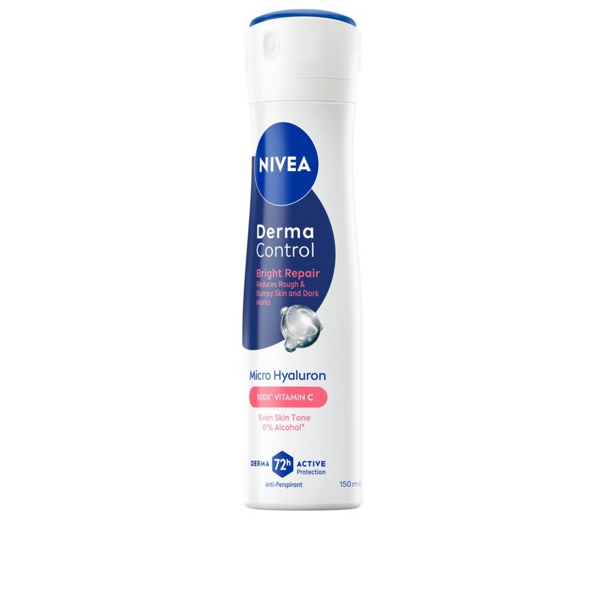 Nivea Spray Derma Control Bright Repair 150 Ml. สเปรย์ลดเหงื่อ ระงับกลิ่นกาย