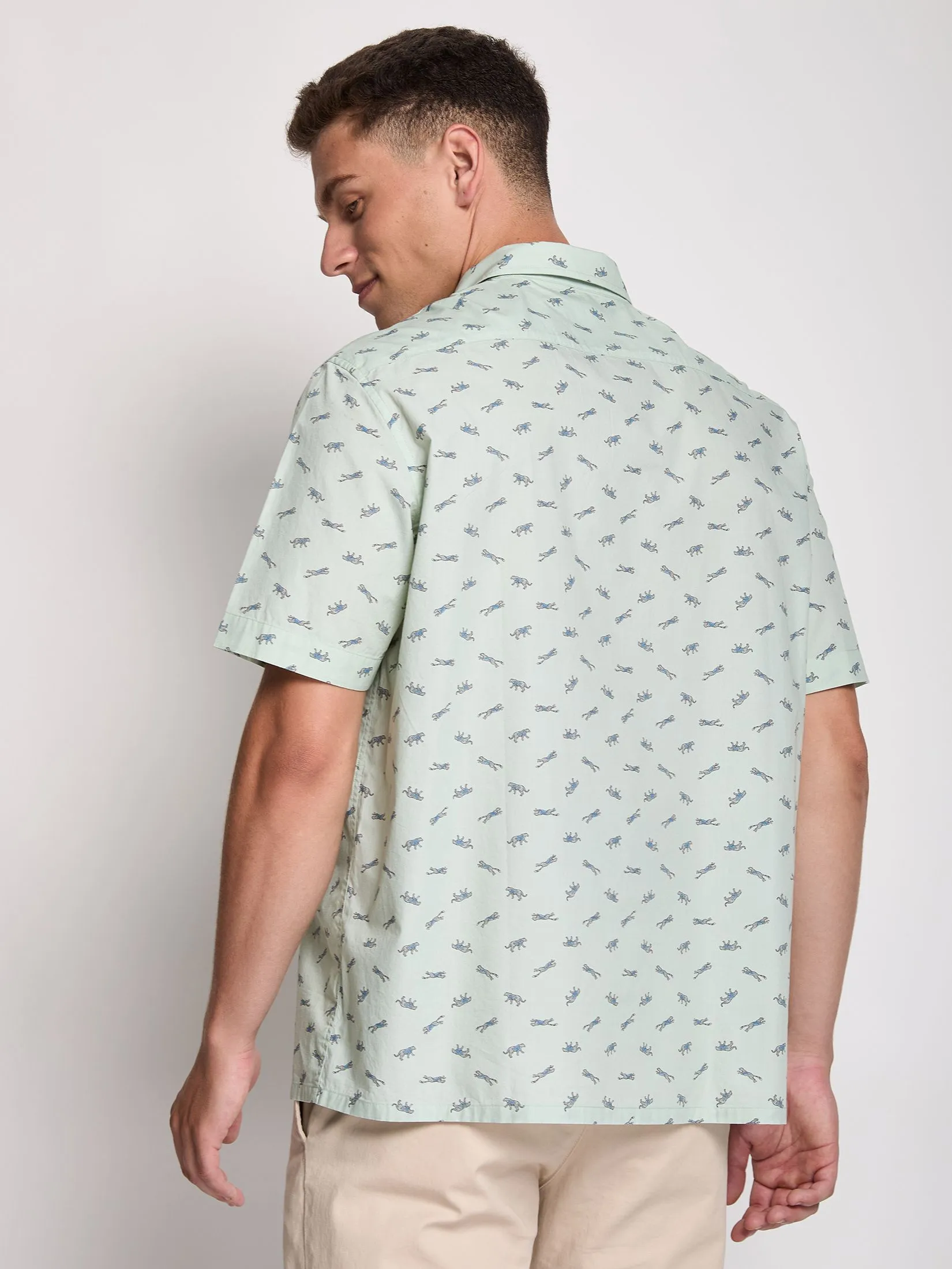 ALUMNUS Men Shirt Short Sleeves 2510SSRL32 Green