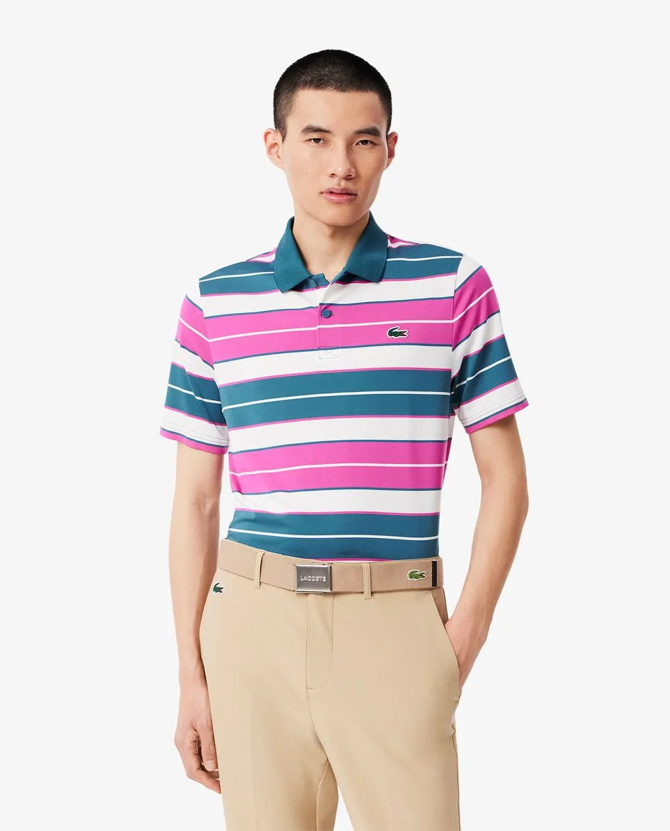 LACOSTE Regular Fit UV Protect Golf Polo Shirt Pink
