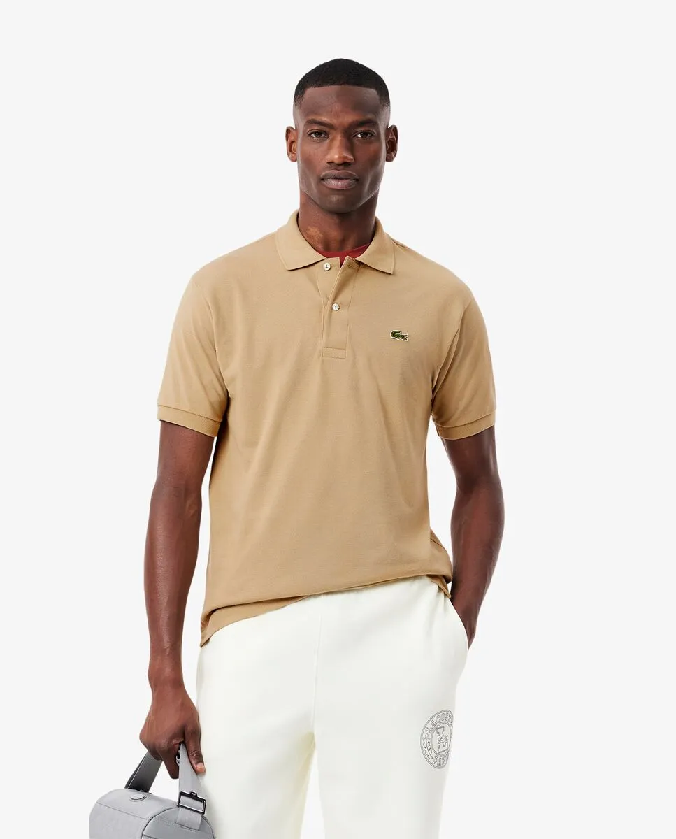 LACOSTE Classic Fit L.12.12 Original Piqu  Polo Shirt Beige
