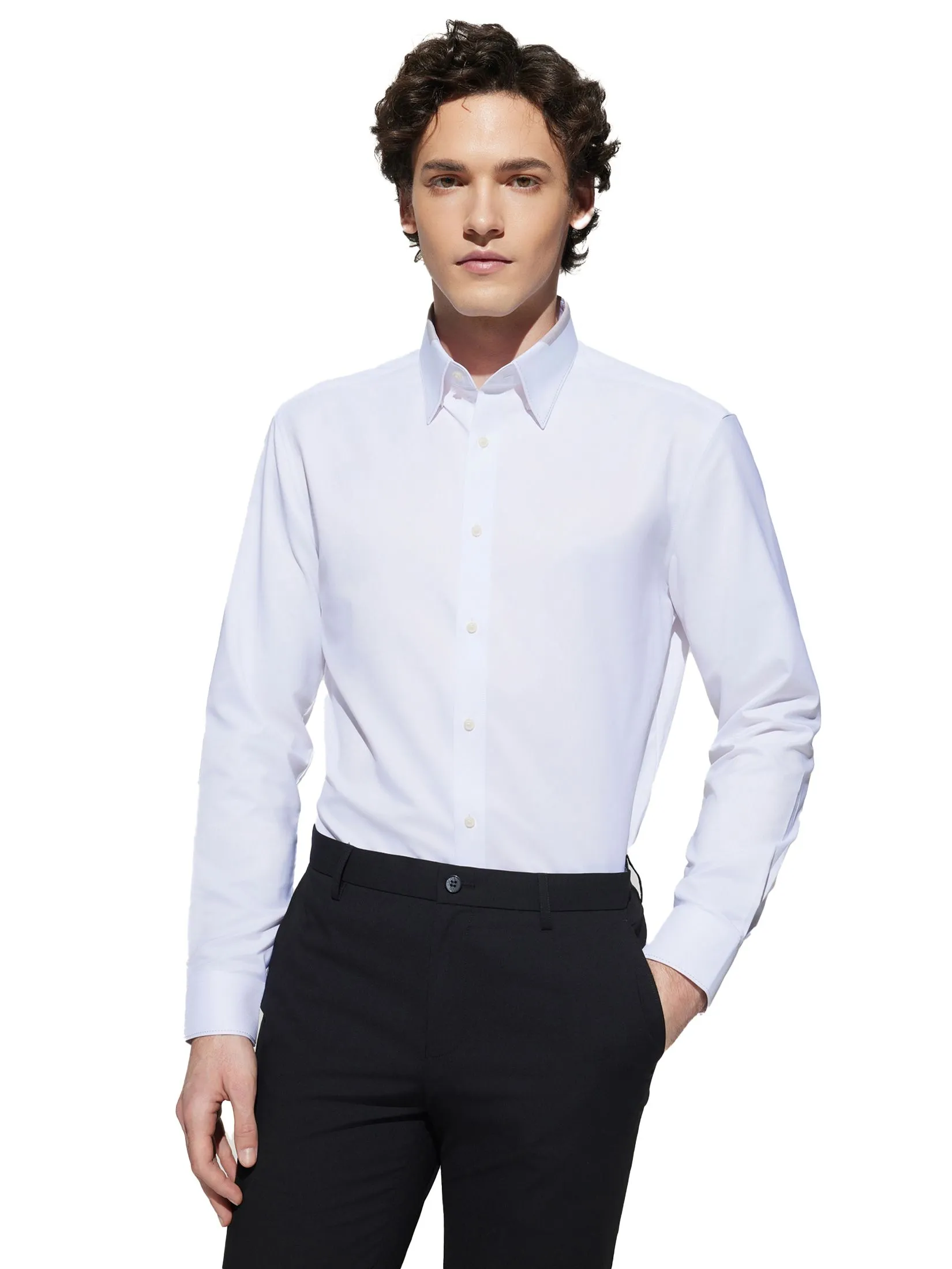 G2000 Men Clothing Non-Iron Dry Texture Shirt  Smart Fit - 5112338200 - White Size - 7 EU