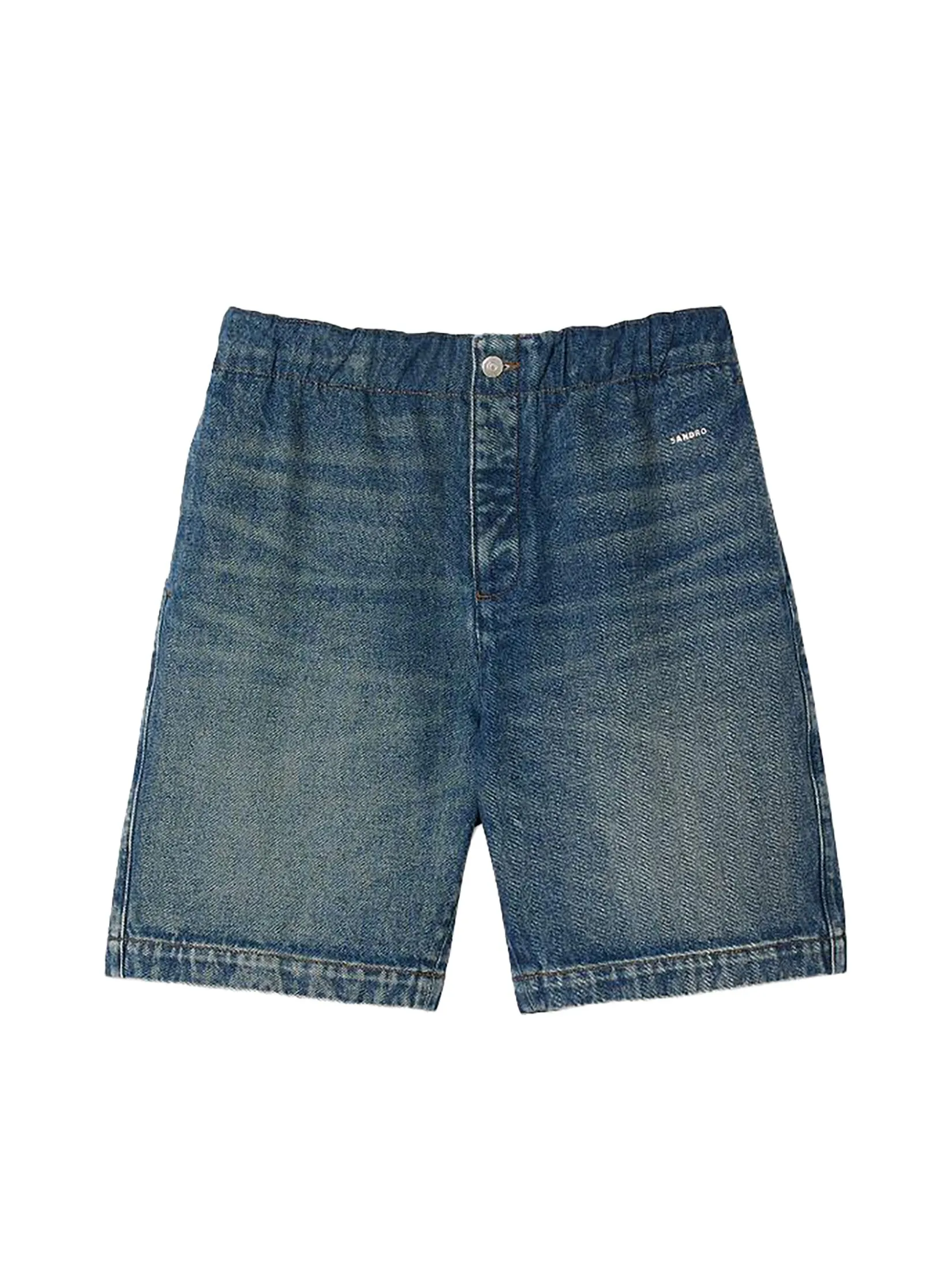 SANDRO Elasticated Denim Shorts