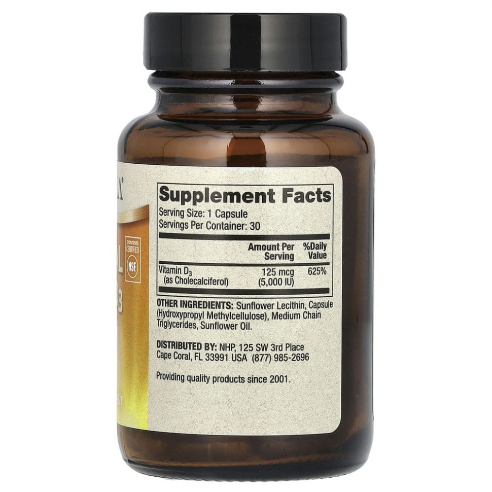 Dr. Mercola, липосомальный витамин D3, 5000 МЕ, 30 капсул